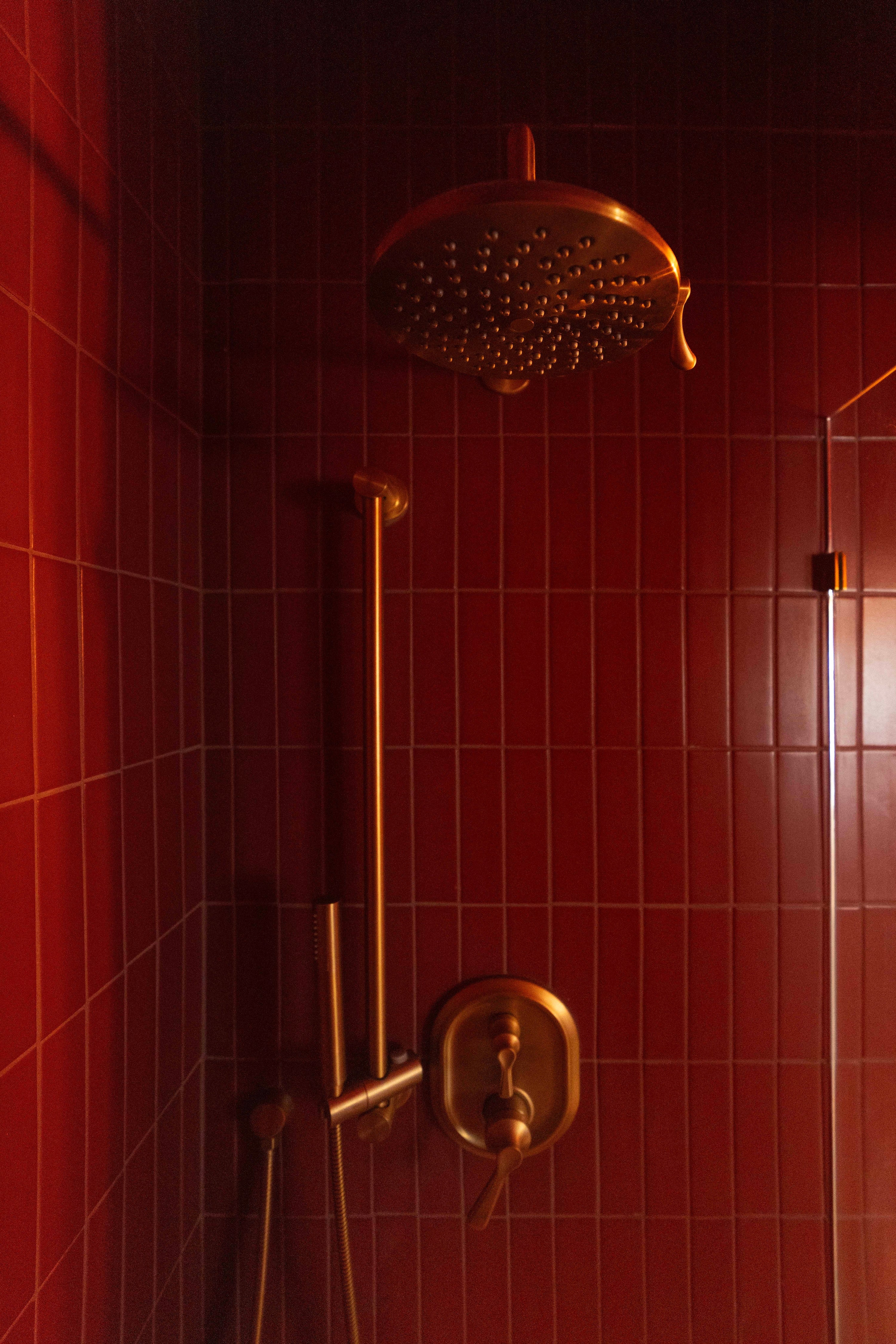 Moody Vintage Leather Bathroom