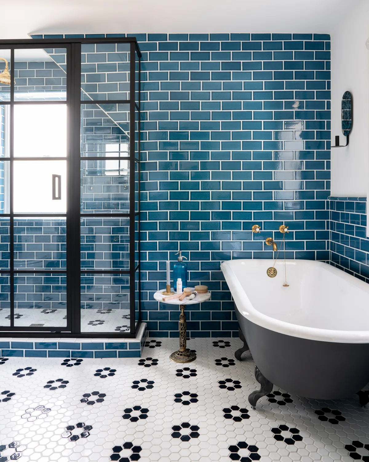 2017 Img Hi Res Rights Residential Influencer Bright Bazaar Will Taylor Bathroom Tile Walls 3X6 Subway Offset Adriatic Sea 1X6 Quarter Round Trim Floor Mosaics Hexagon 2 Custom Floral White Wash Navy Blue Full Fc200358