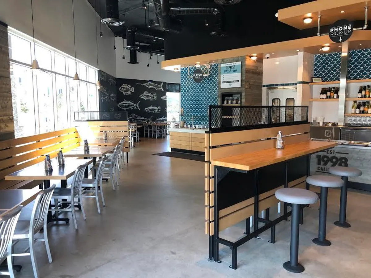 2019 Img Commercial California Fish Grill Restuarant El Cajon Restaurant Walls Accent Band Adriatic Sea 3X6 Ogee Drop Straight Stack Fc263677 4