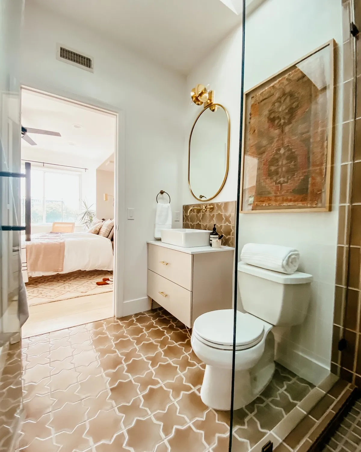 2020 IMG residential anita yokota design photo influencer hi res full rights bathroom shower floor backsplash curb pan ceramic 3x9 mosaic 2x2 straight stack mini large star cross 4x8 glazed edge trim FC370744 2