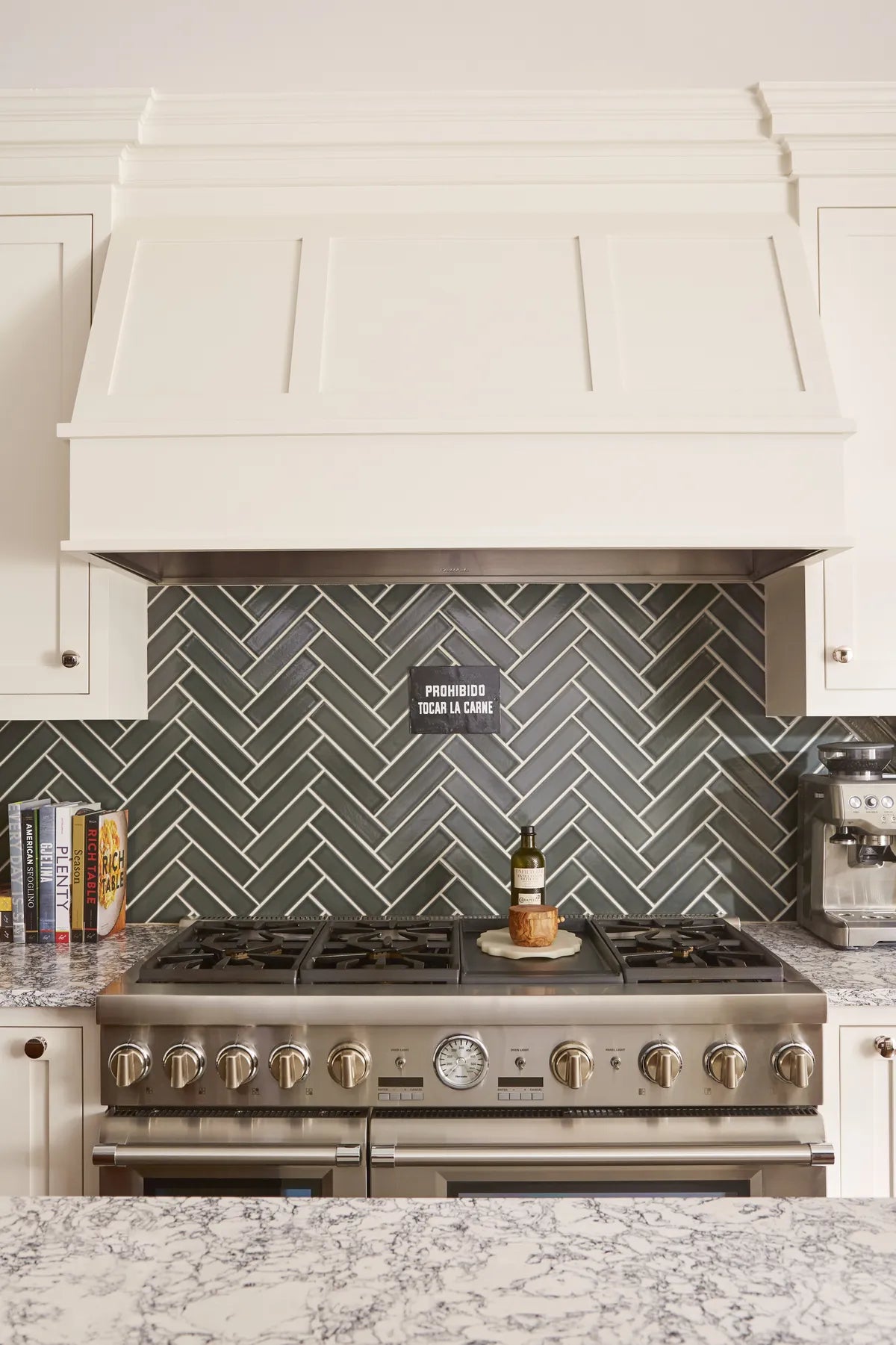 2020 Q1 Image Full Rights Residential Influencer Hygge West Aimee Lagos Kitchen Tile Backsplash 2X8 Herringbone Lochness Tempest Full Fc222986