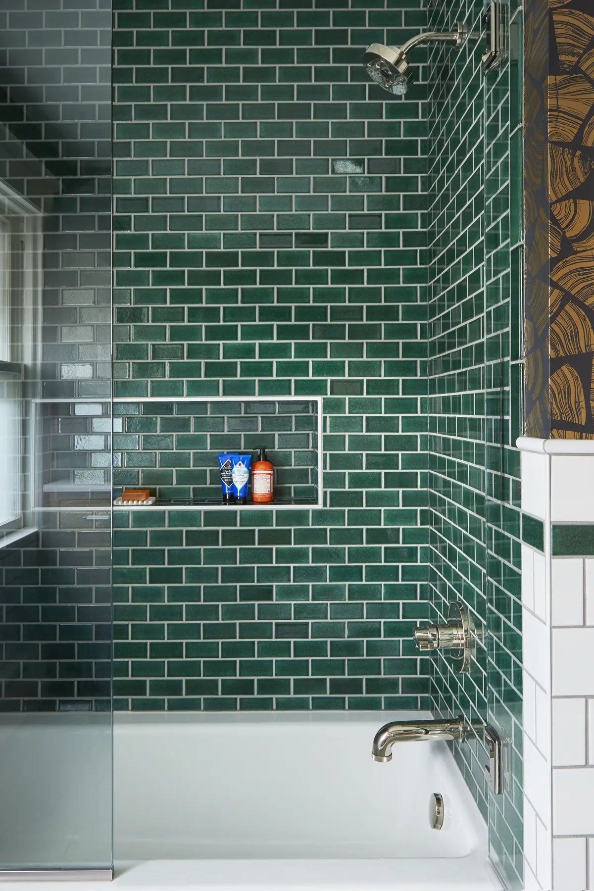 2020 Q1 Img Full Rights Residential Influencer Hygge West Aimee Lagos Boys Bathroom Shower Tile 2X4 Evergreen Offset Trim 2X8 Bullnose Walls Wainscot 4X4 White Wash Offset Foundations Quarter Round Trim Fc222986