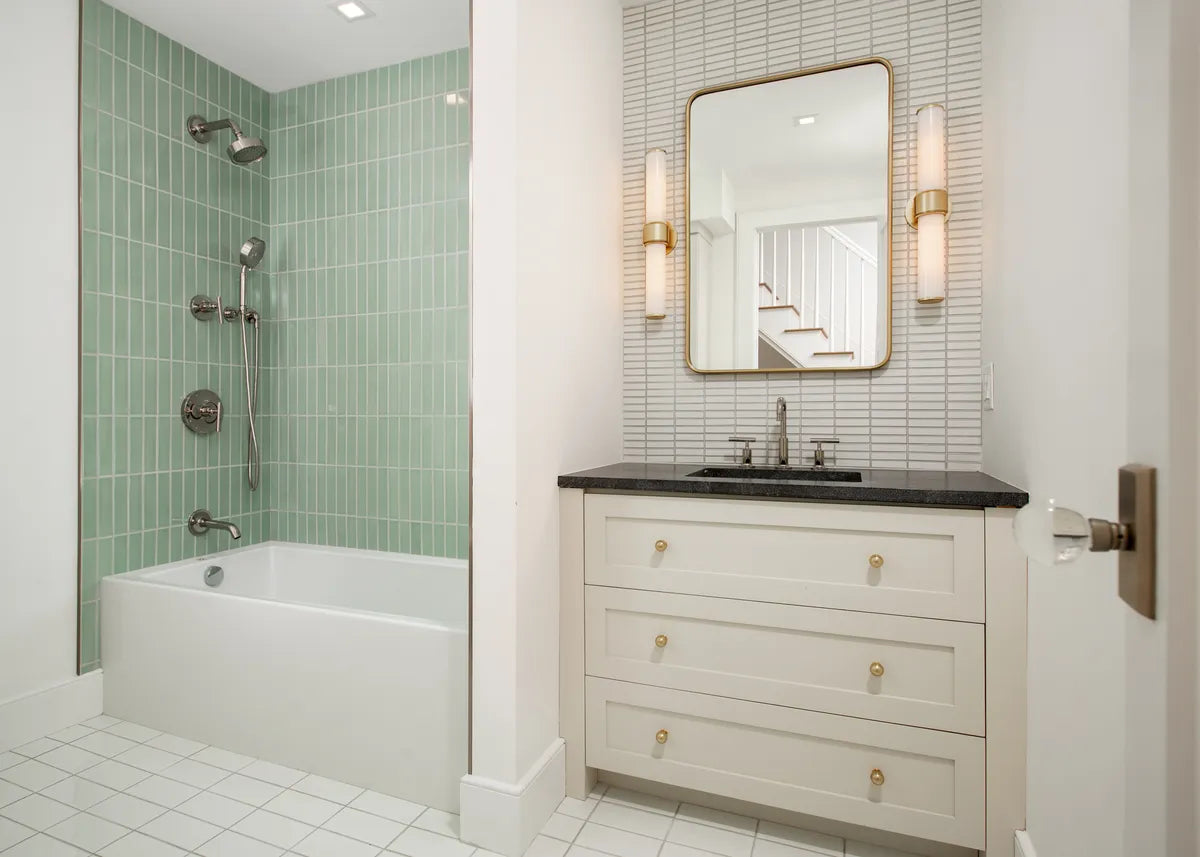 2021 IMG HI RES residential design Mend interiors Boston Virtual imaging bathroom Shower salton sea 2x8 verticle straight set whote grout