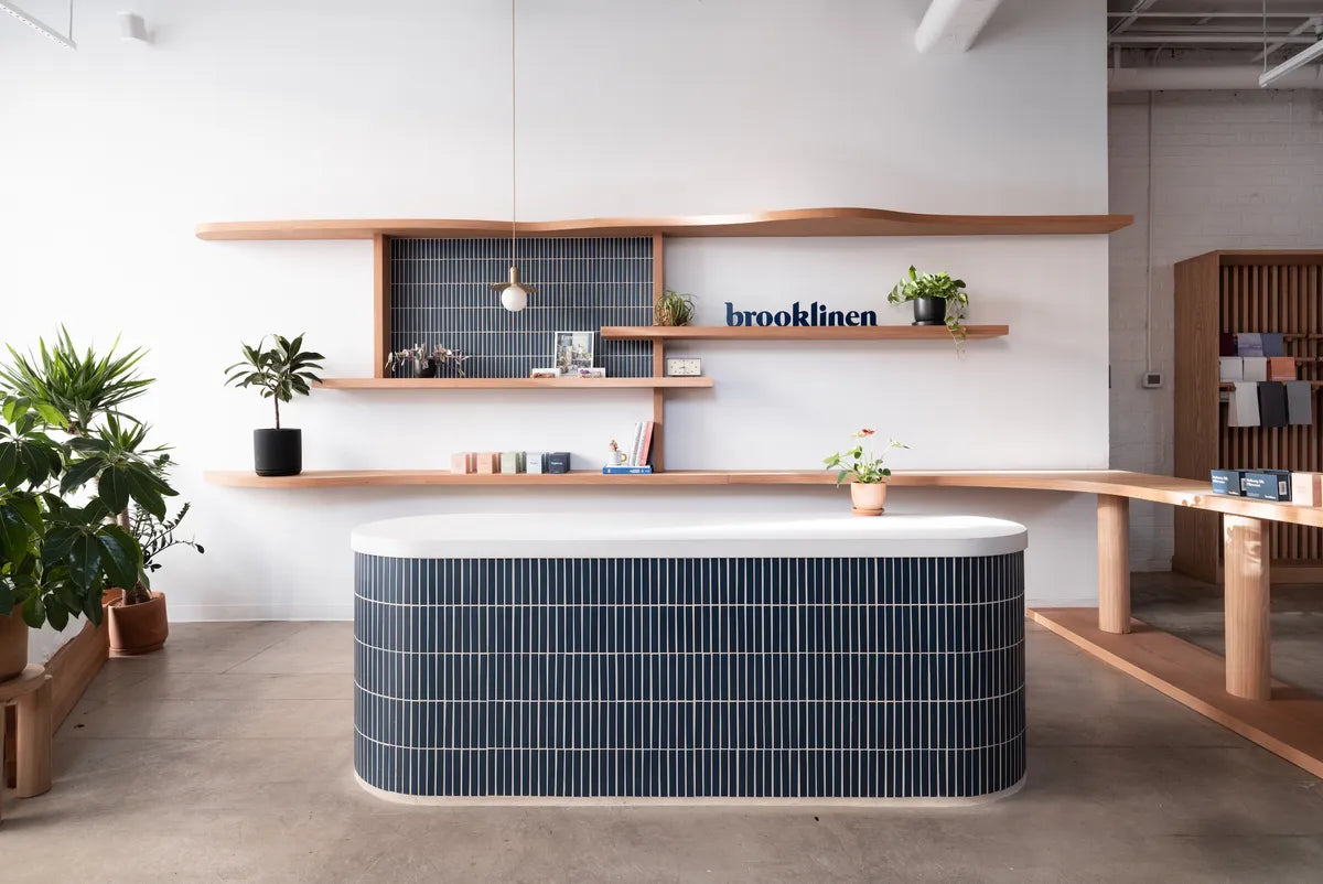 2022 IMG HI res commerical RIGHTS print web social no 3rd party design tangible space Brooklinen photo charlie schuck showroom 1x6 wharf Blue velvet verticle set FC 466538 1