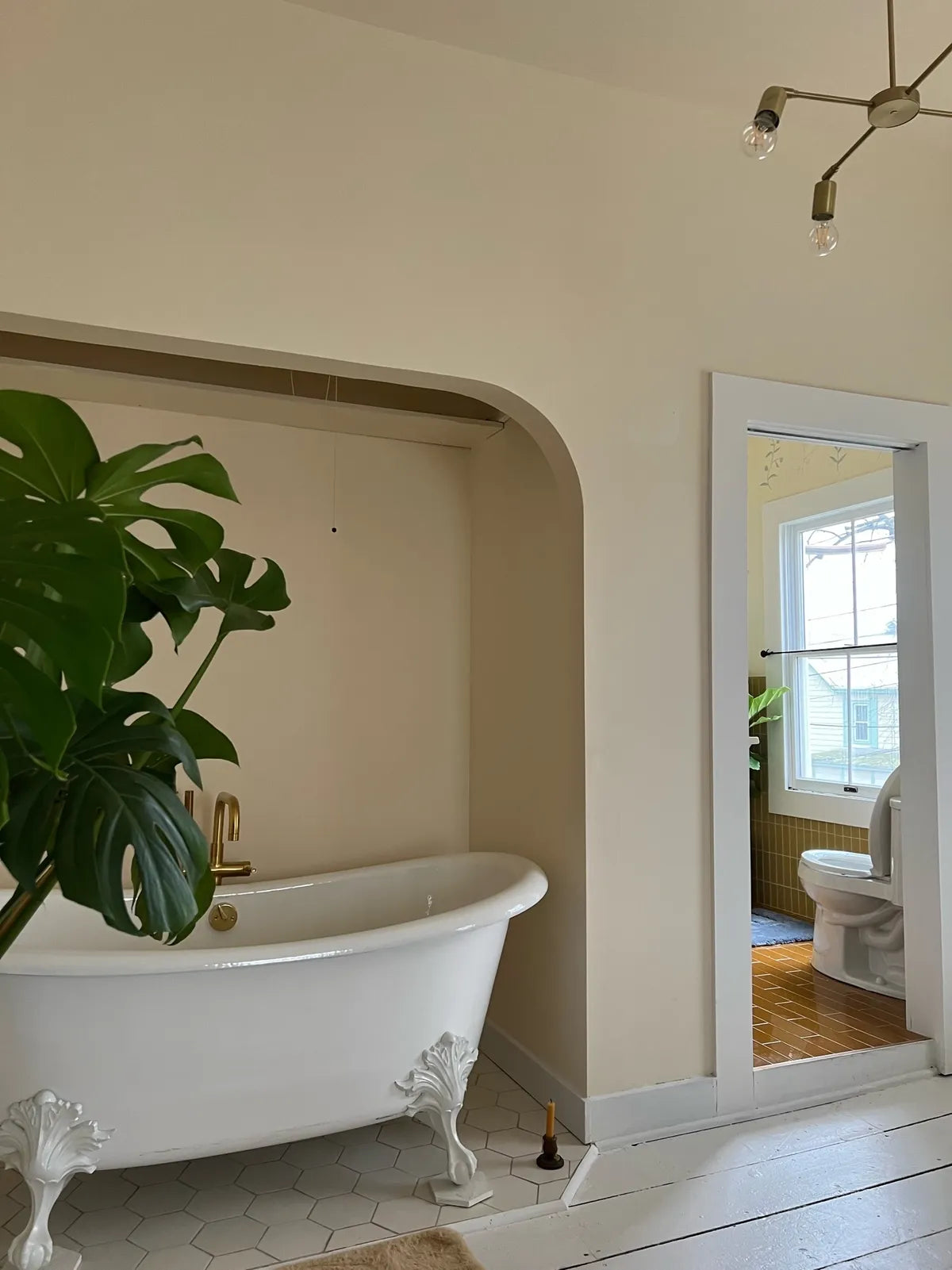 2022 img hi res influencer Design La Tonya Yvette photo Nina berry bathroom tile 622 hexagon feldspar 2x6 oriole 3x12 falcon gloss FC468557 2