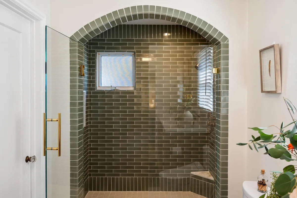 2x8 Rosemary Gloss Arched Shower - Fireclay Tile