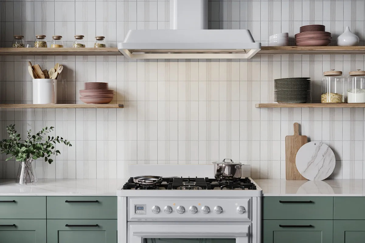 Photorealistic Rendering Roundabout 4 Gesso Kitchen Backsplash 6x6 Straight Set