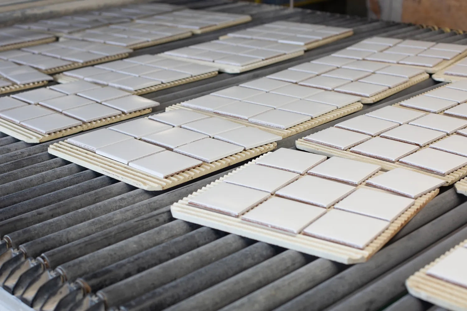 3x3 White Tile in Production