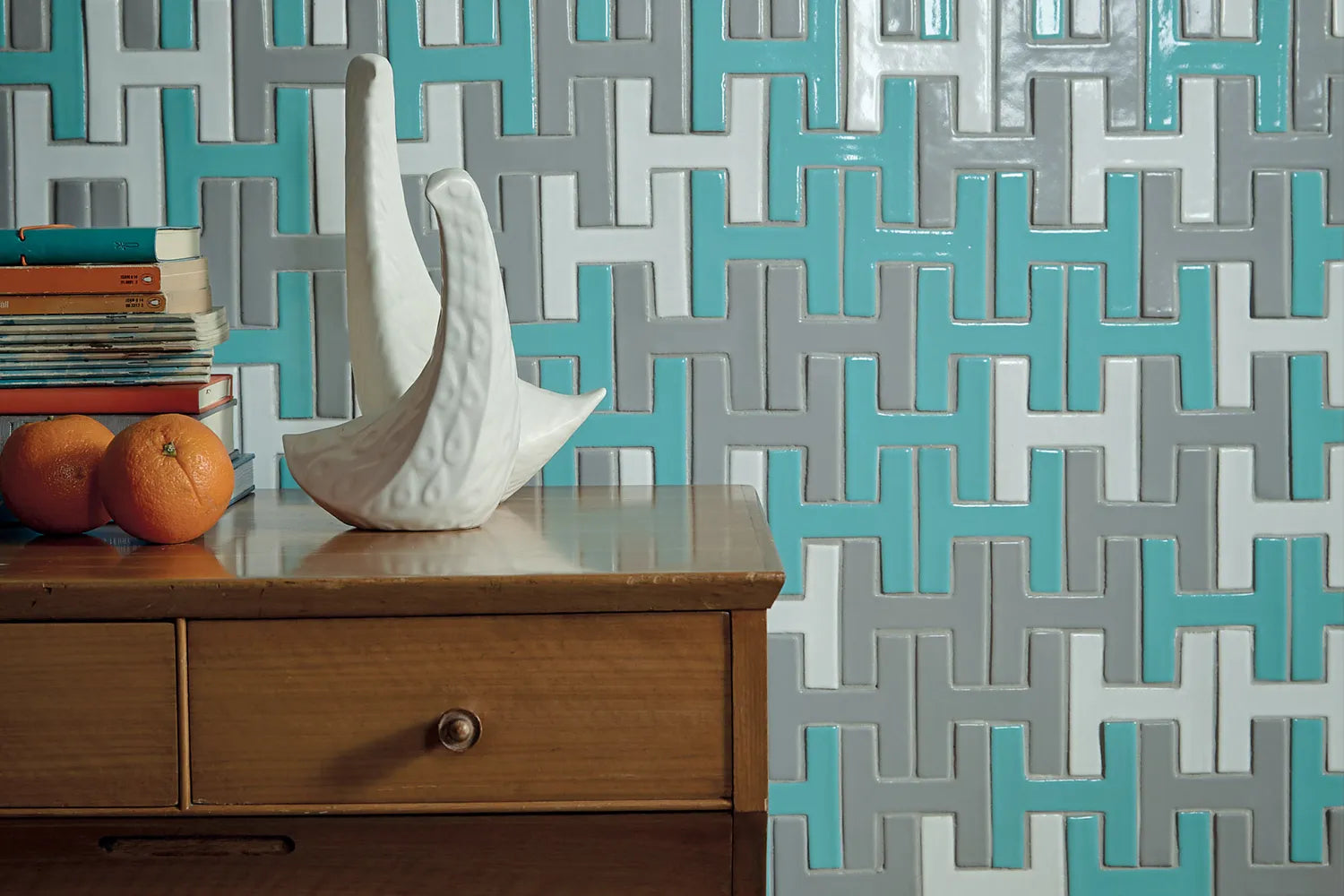 Chaine Homme Fired Earth Rainy Day Residential Turquoise White Wash