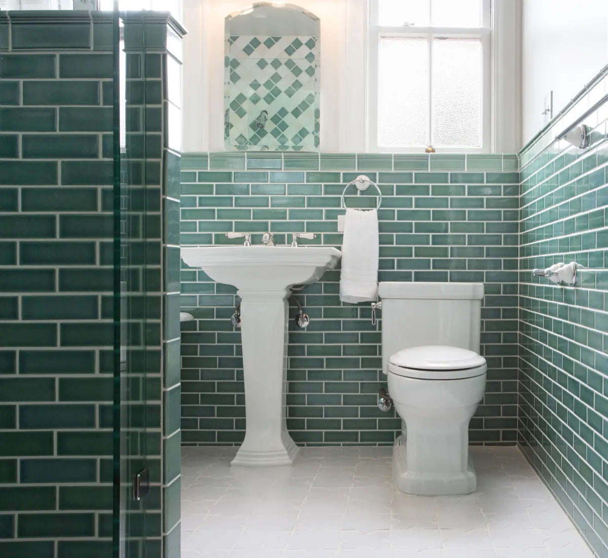 2X6 Bathroom Daisy Founder Feature Mini Star Cross Paul Sea Foam Recycled Star Cross