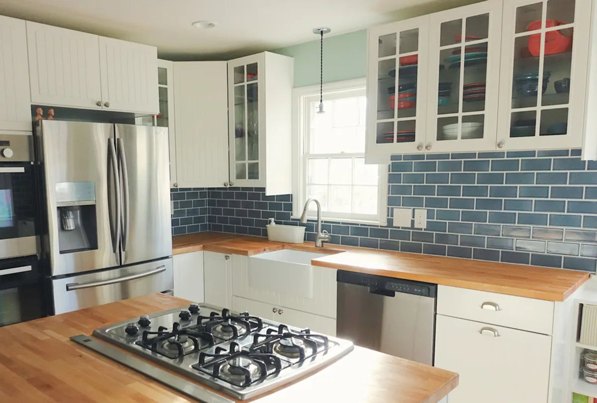 3X6 Blues Kitchen Nautical Offset Subway Tile Tile