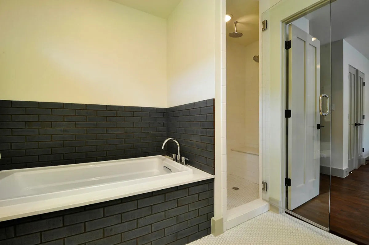 Bathroom Brick De Witt Architects Greys Monterey Offset Specialty Residential Twist Tours Photography 2