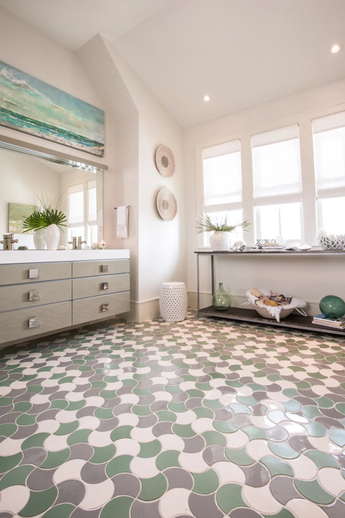Bathroom Mint Satin Ogee Drop Q Tile Rainy Day Recycled Body Residential Tile Tusk Vie Magazine