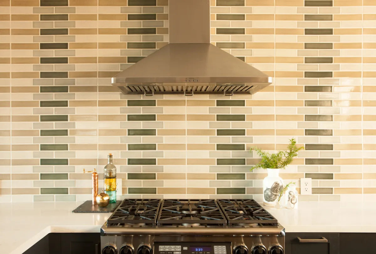 Greens Kitchen Installation Loczi Design Offset Specialty Residential Tile Warm Neutrals White Body 5