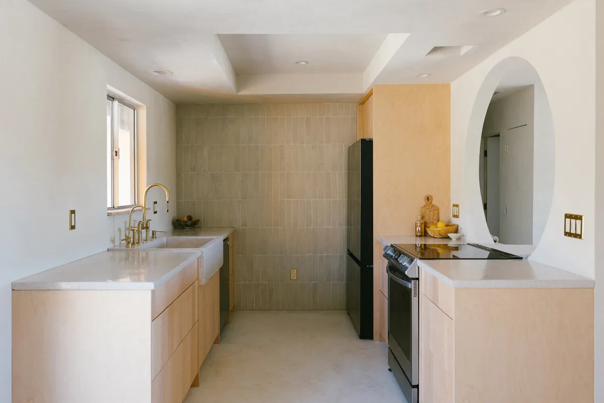 Modern brown brick wall kitchen tile 3