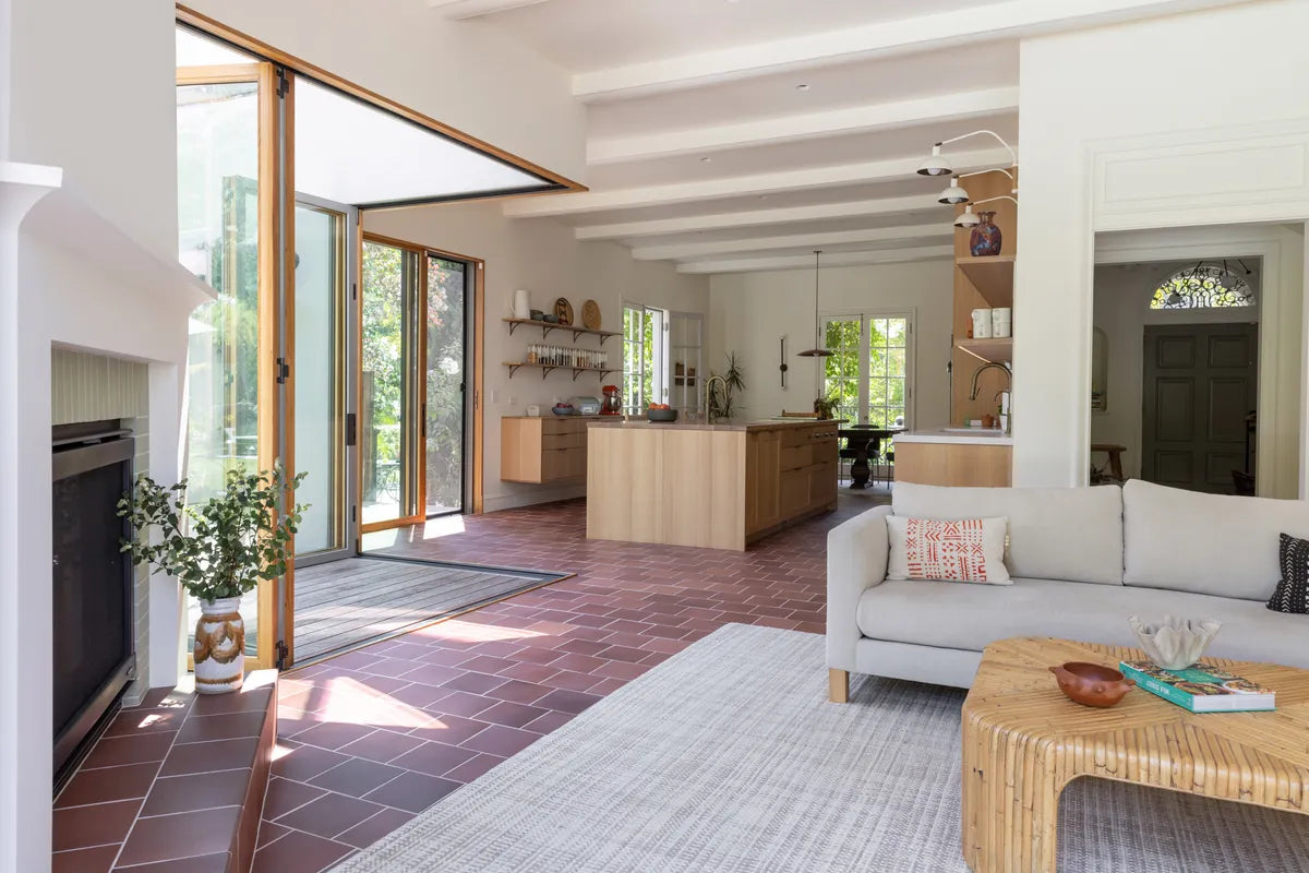 New traditional red floor kitchen 1