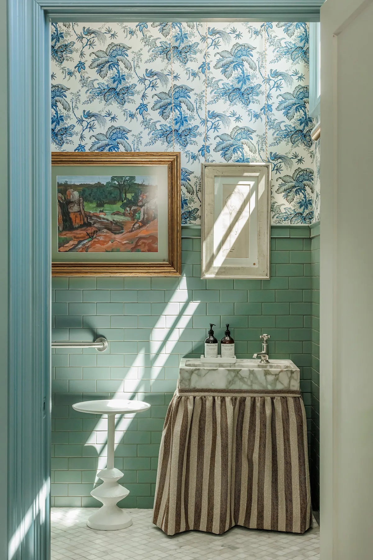 New traditional green wainscot subway tile 1