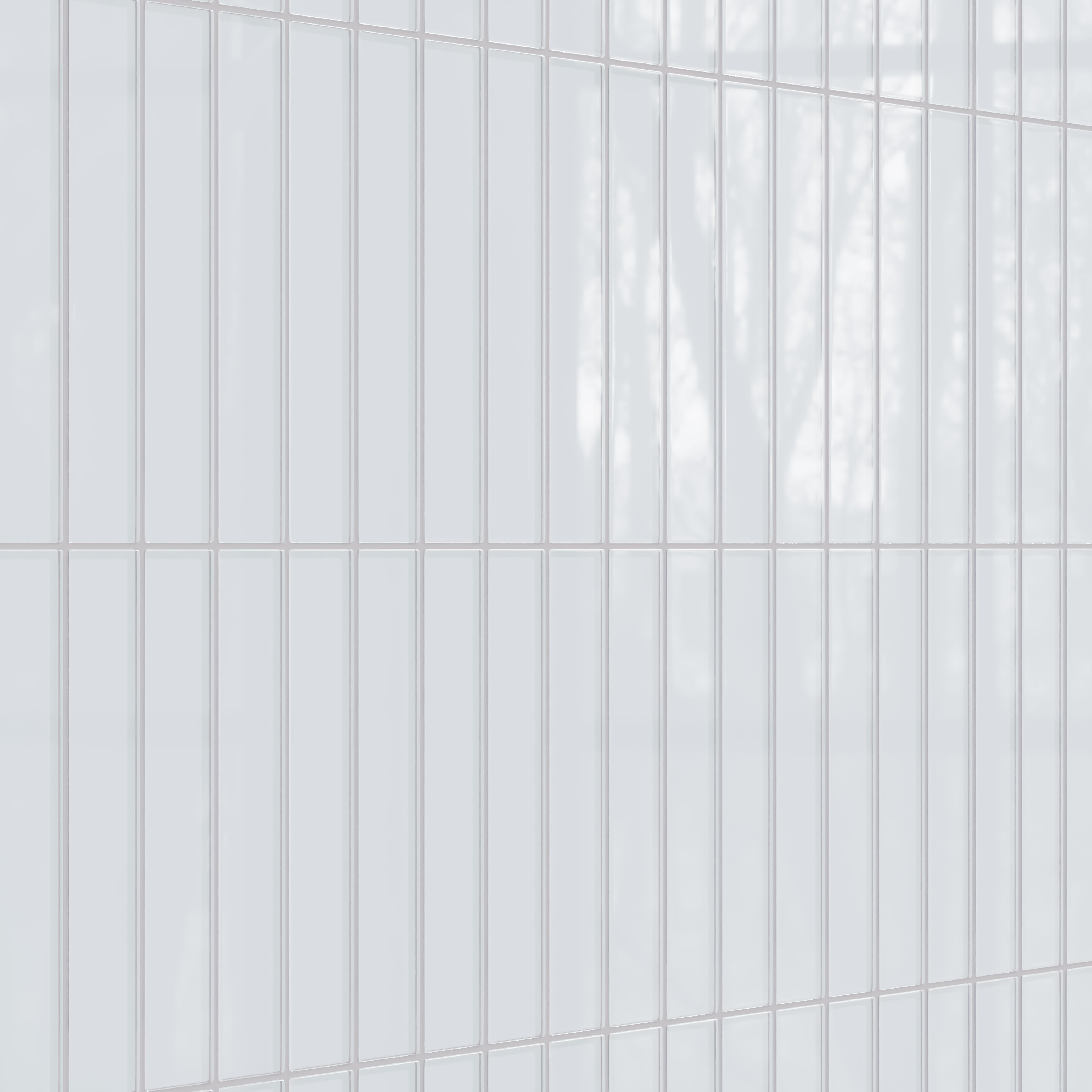 2x12 Glass Tile in Snowy Owl Gloss