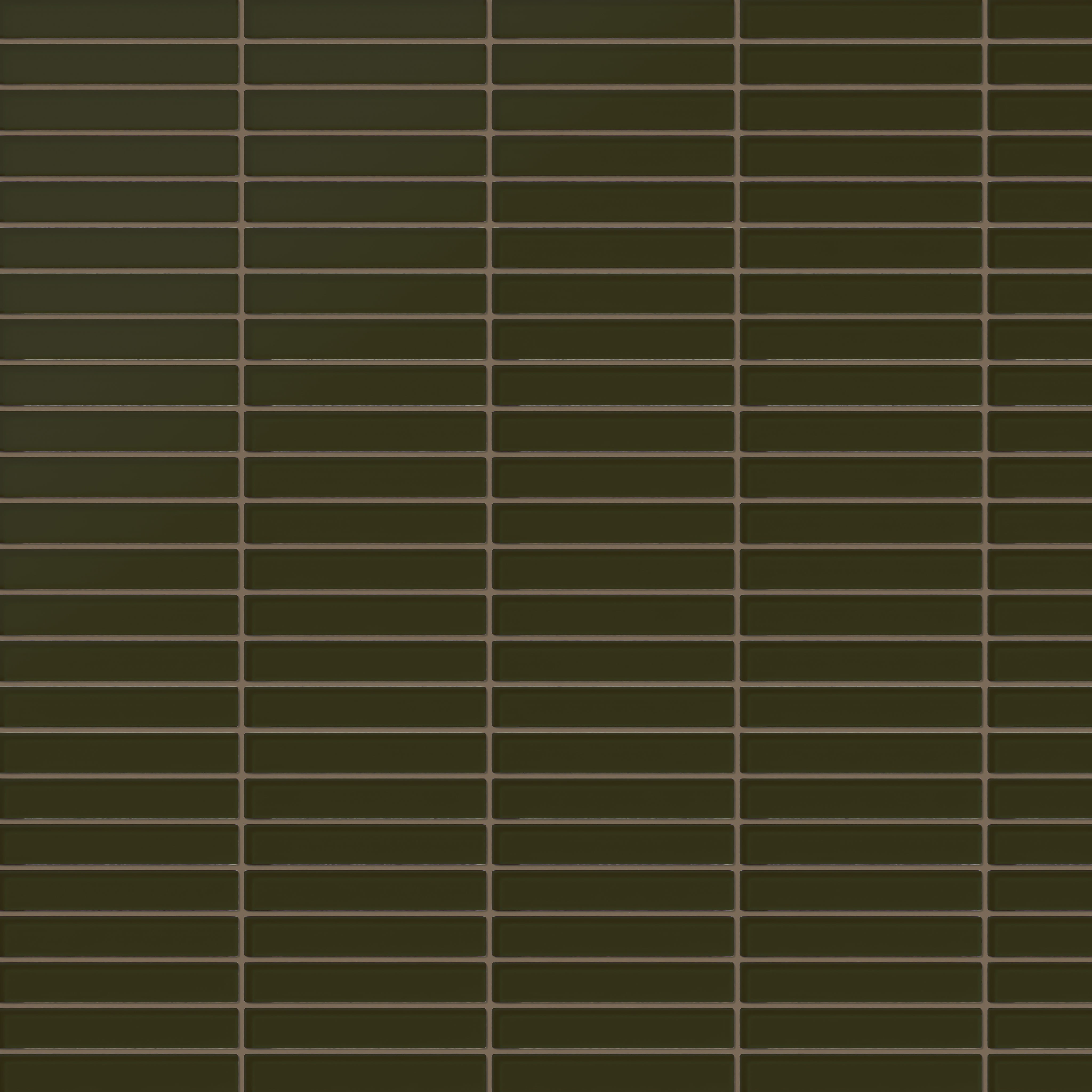 1x6 Straight Set Sheeted Glass Mosaic Tile in Catbird Matte