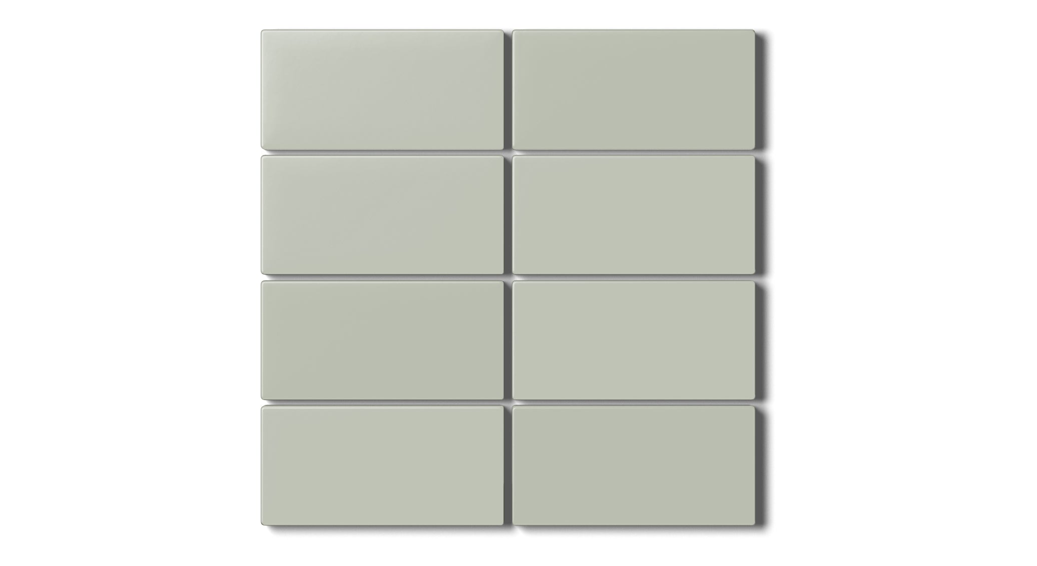2x4 Straight Set Sheeted Natural Press Ceramic Mosaic Tile in Manzanita Matte