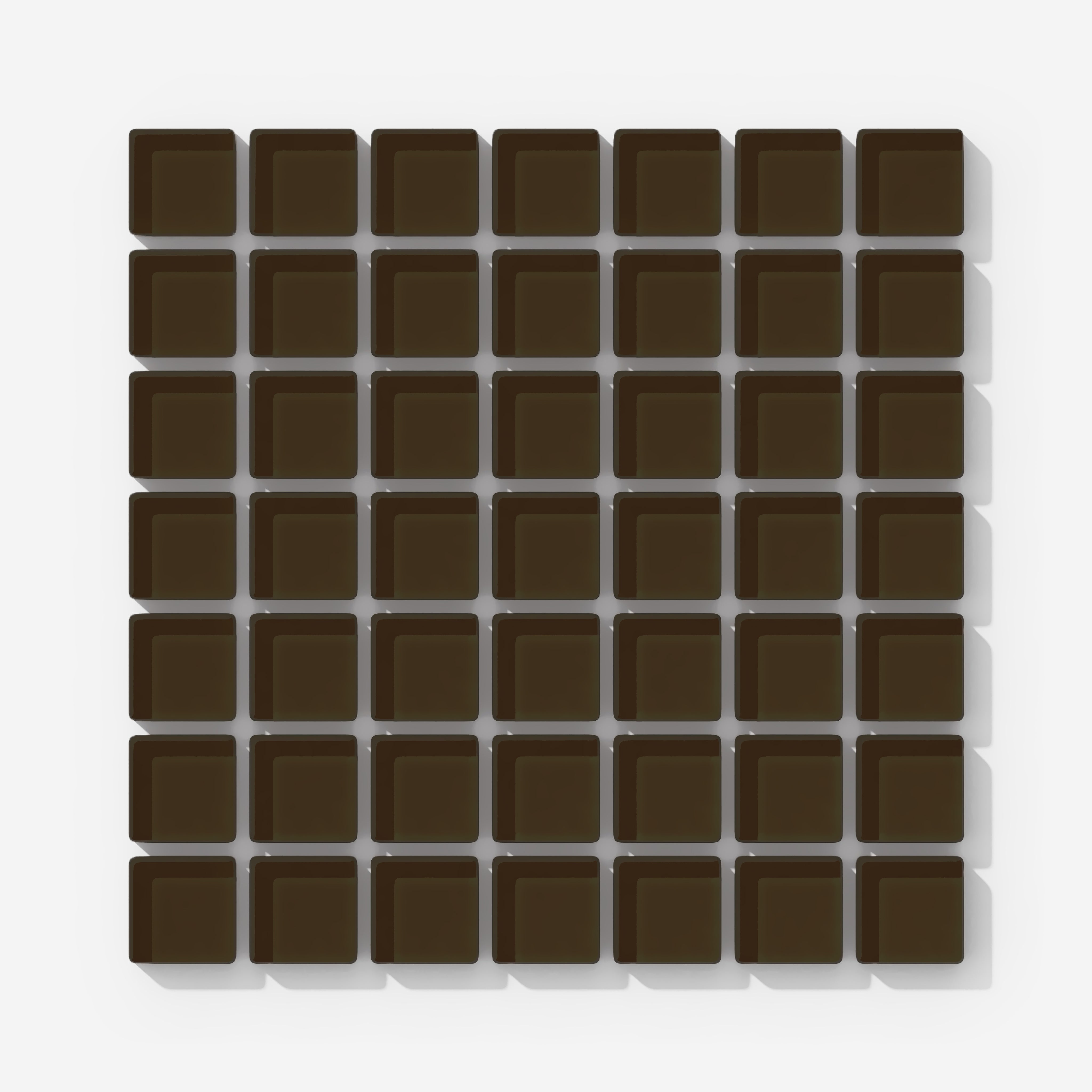 1x1 Straight Set Sheeted Glass Mosaic Tile in Osprey Gloss