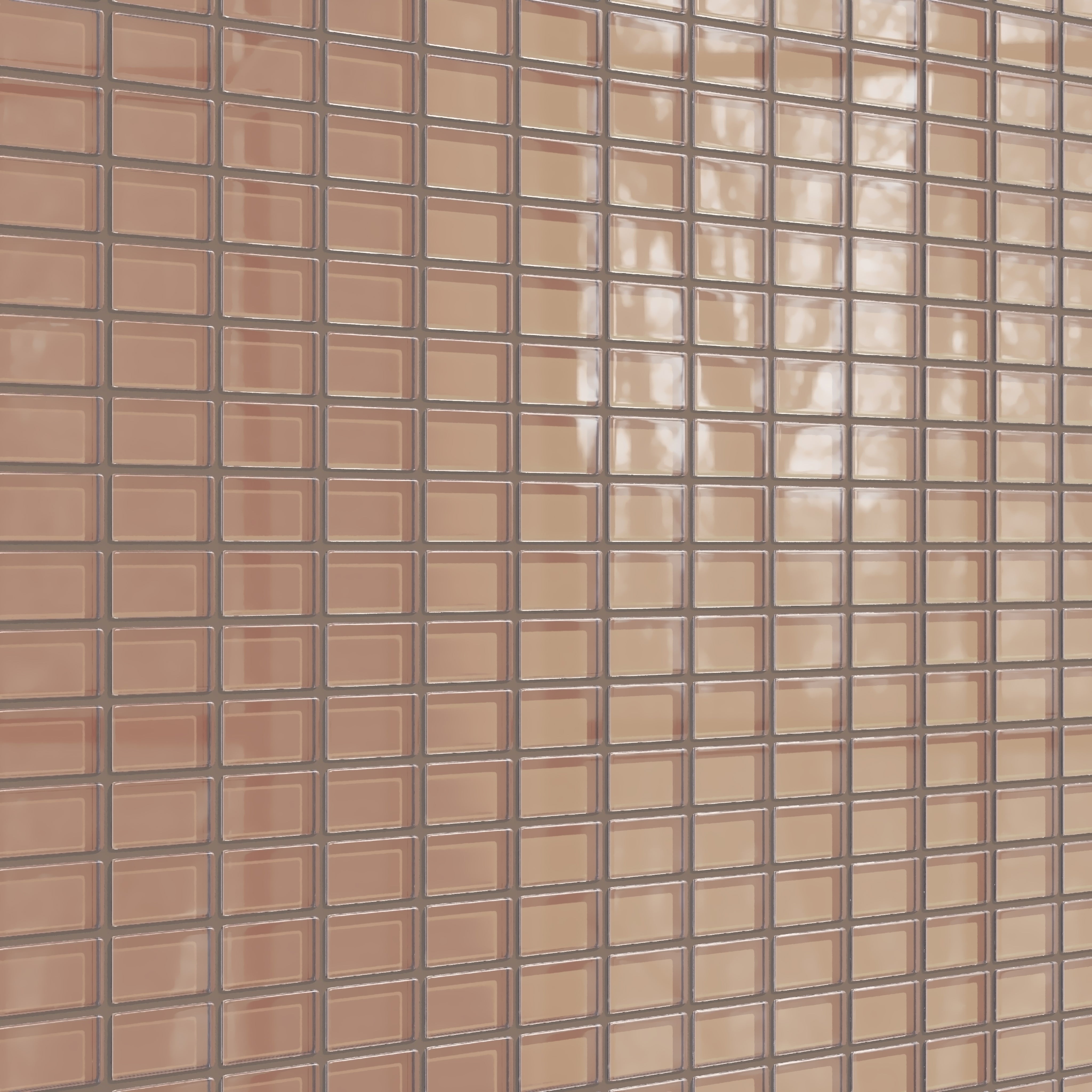 1x2 Straight Set Sheeted Glass Mosaic Tile in Sora Gloss