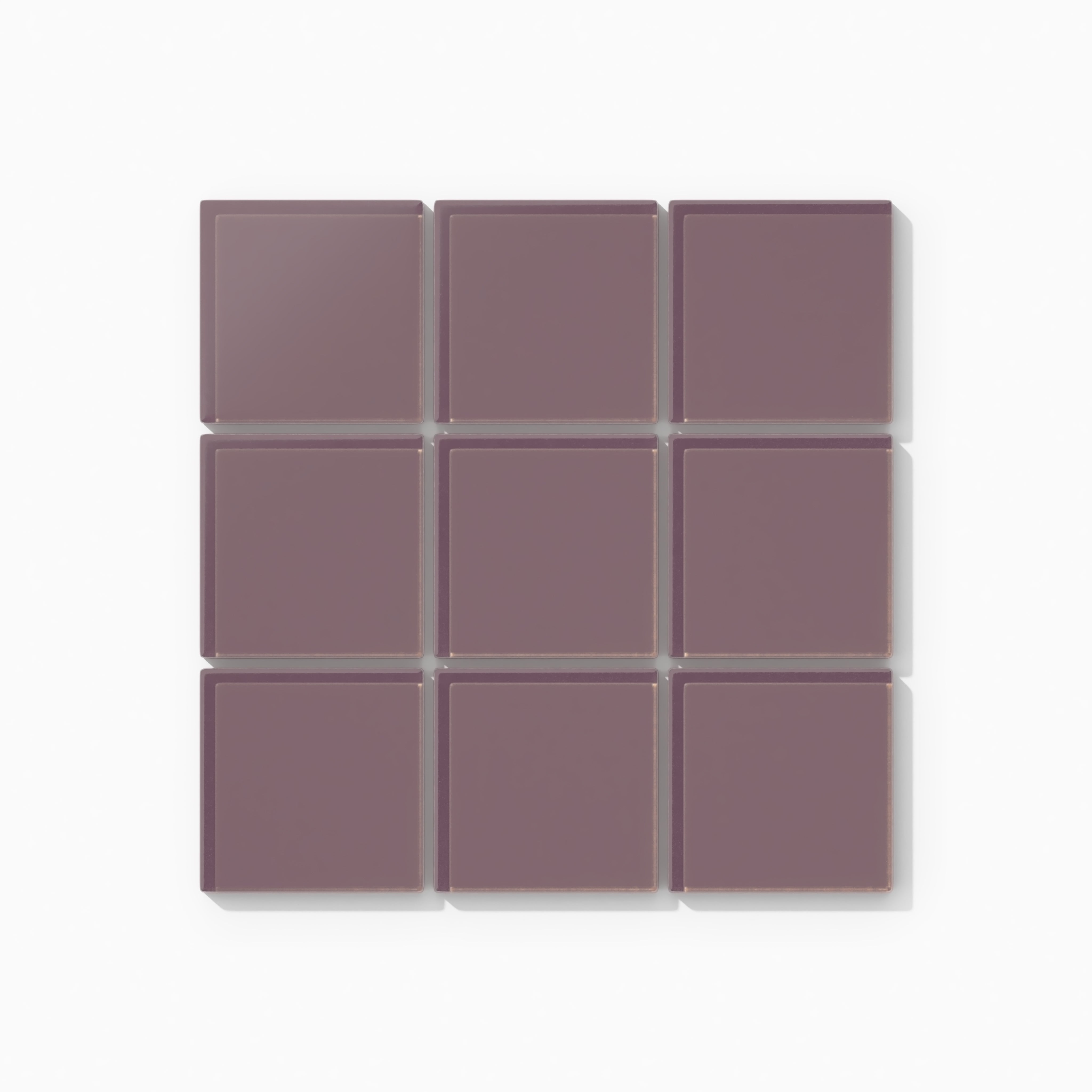 3x3 Straight Set Sheeted Glass Mosaic Tile in Crane Matte