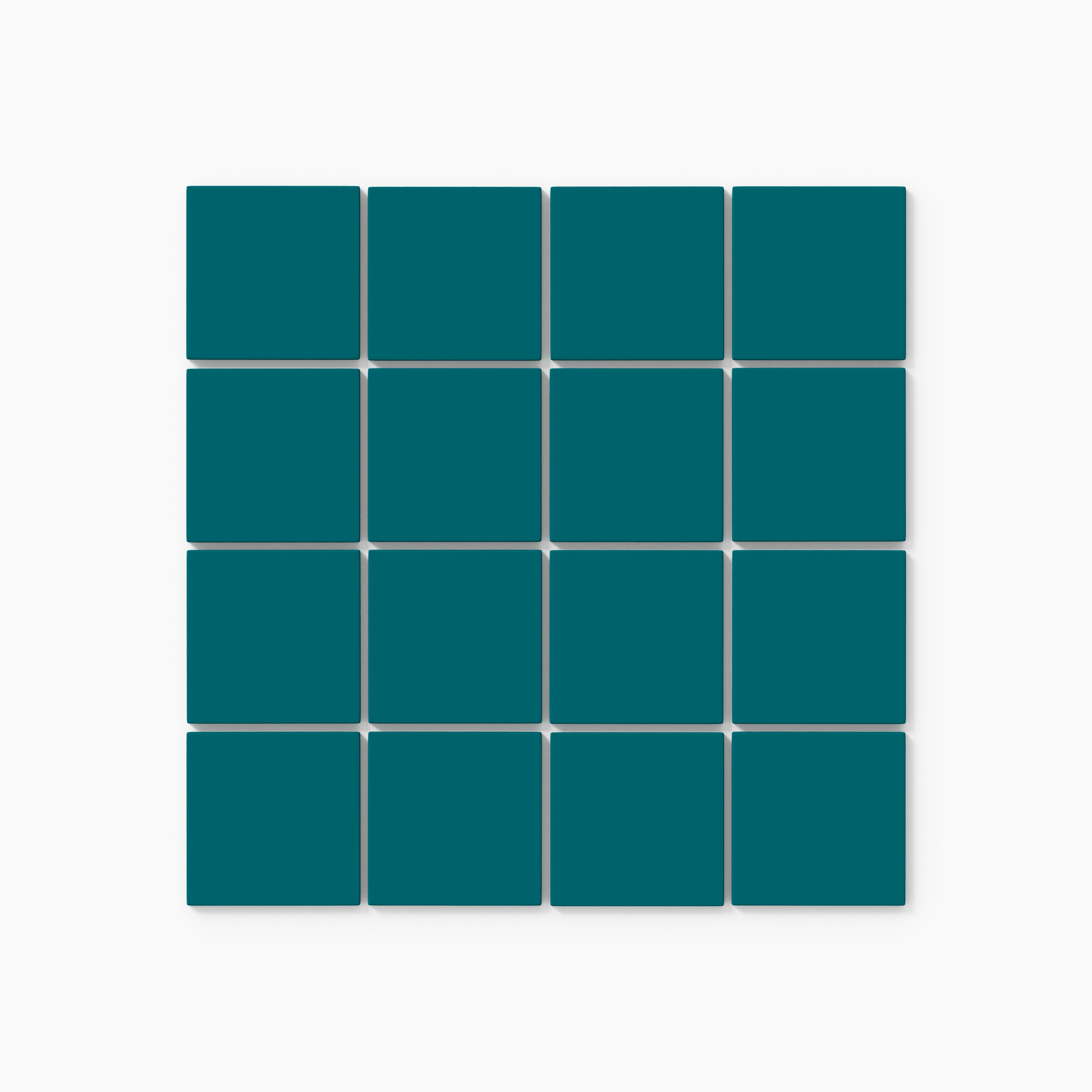 3x3 Straight Set Sheeted Natural Press Ceramic Mosaic Tile in Maya Blue Matte