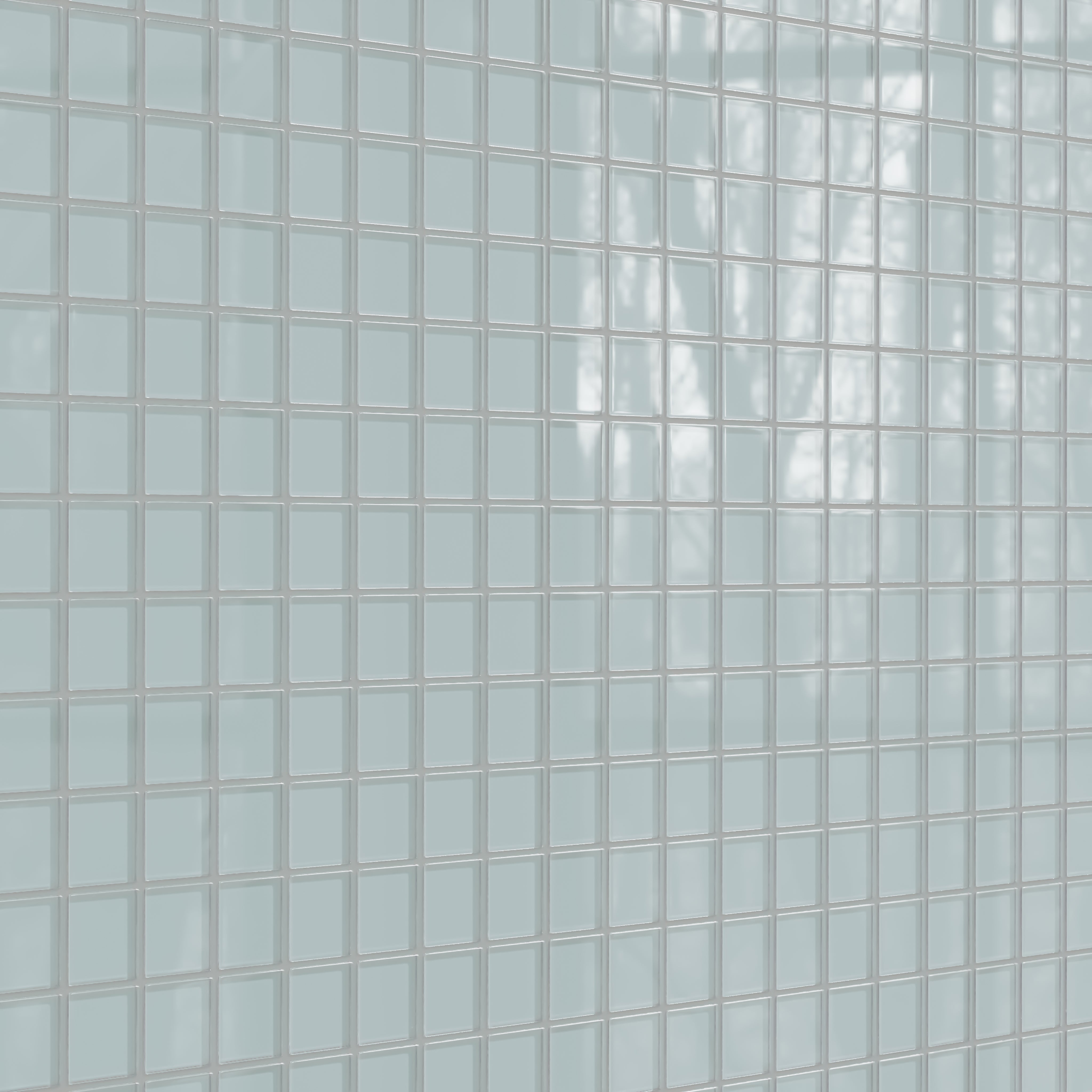 2x2 Straight Set Sheeted Glass Mosaic Tile in Great Blue Heron Gloss