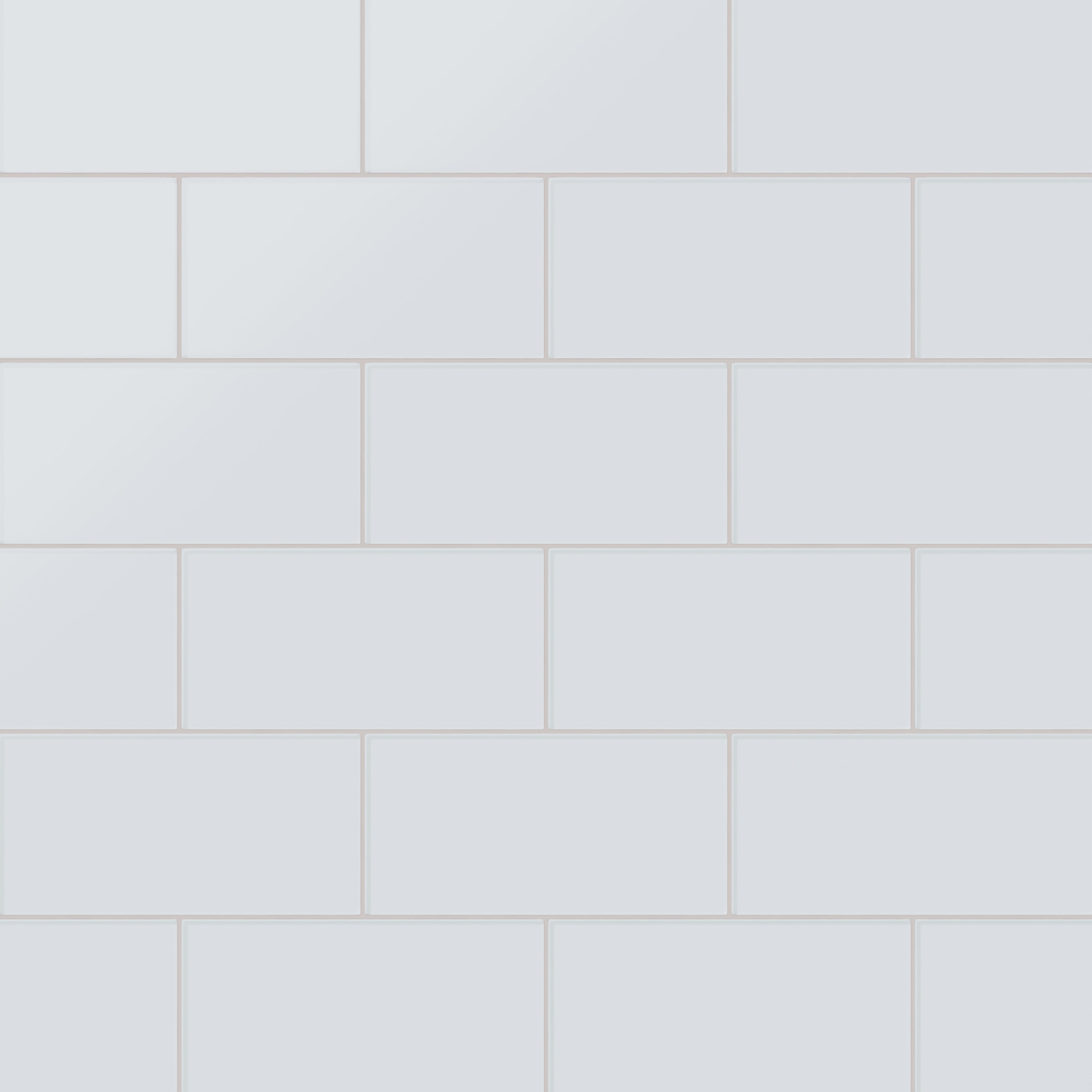 6x12 Glass Tile in Snowy Owl Matte