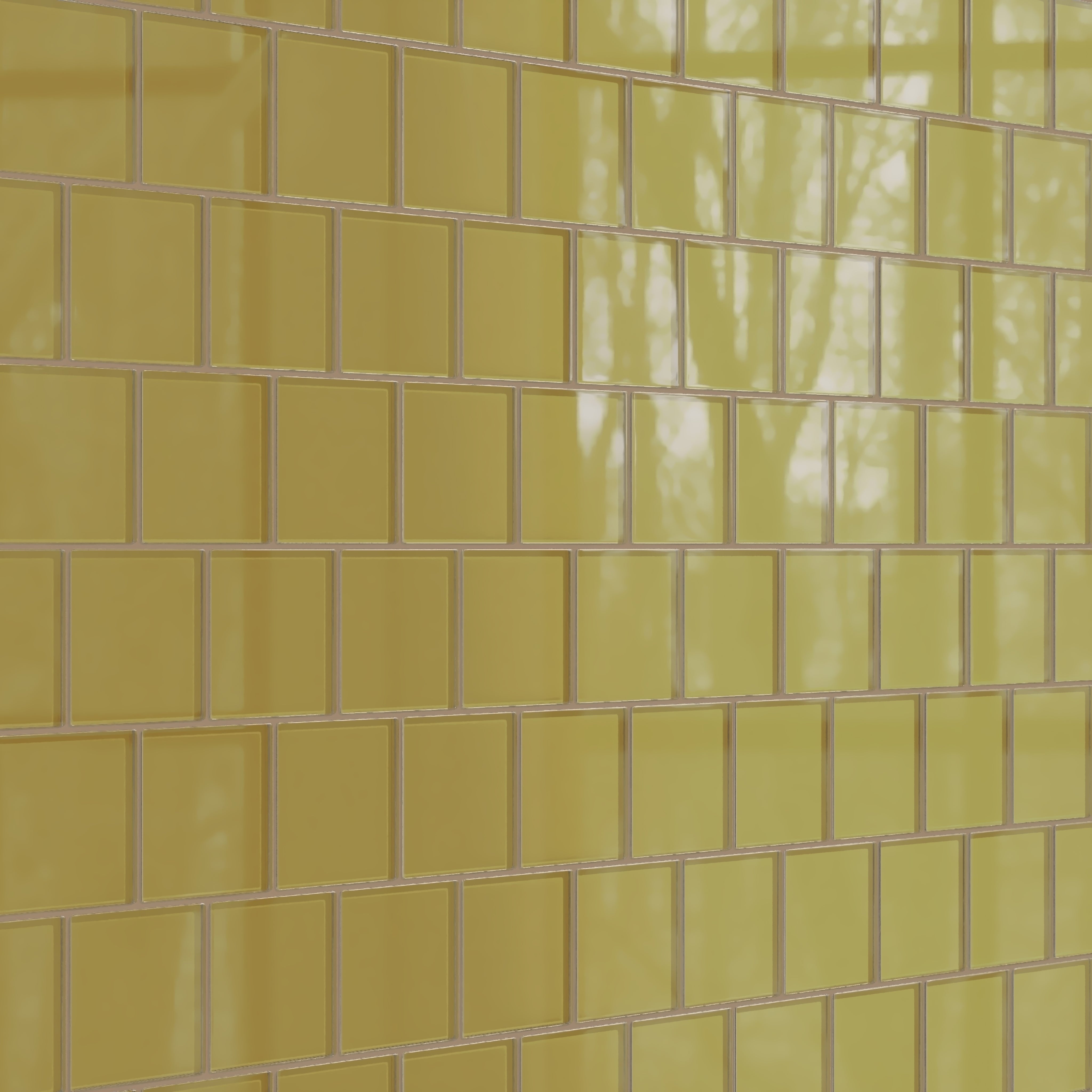 4x4 Glass Tile in Pine Siskin Gloss