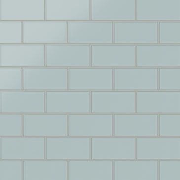 3x6 Glass Tile in Great Blue Heron Matte