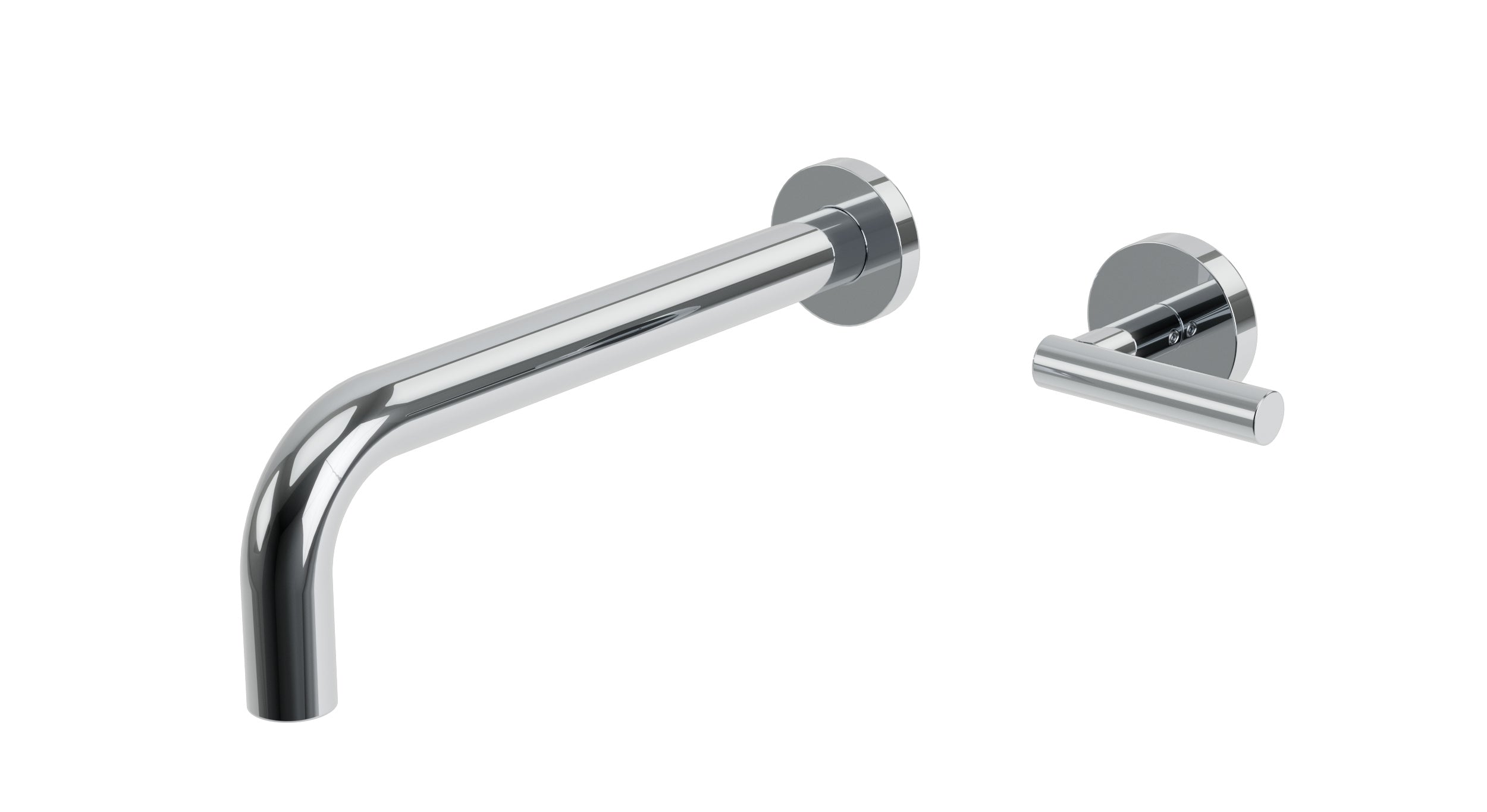 Contour One Handle Wall Mount 10" Lavatory Faucet with Soft Lever Handle