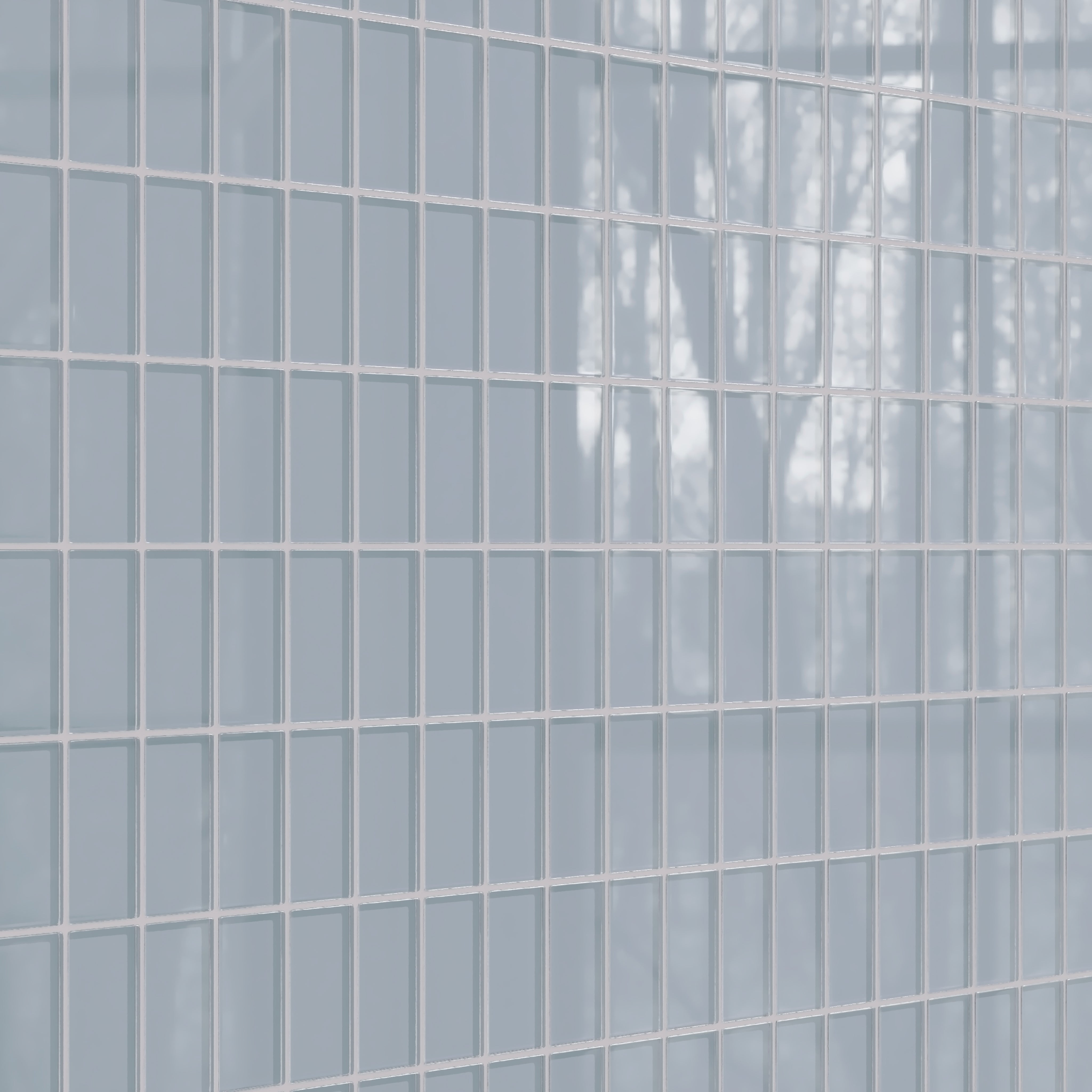 2x4 Straight Set Sheeted Glass Mosaic Tile in Pinyon Jay Gloss