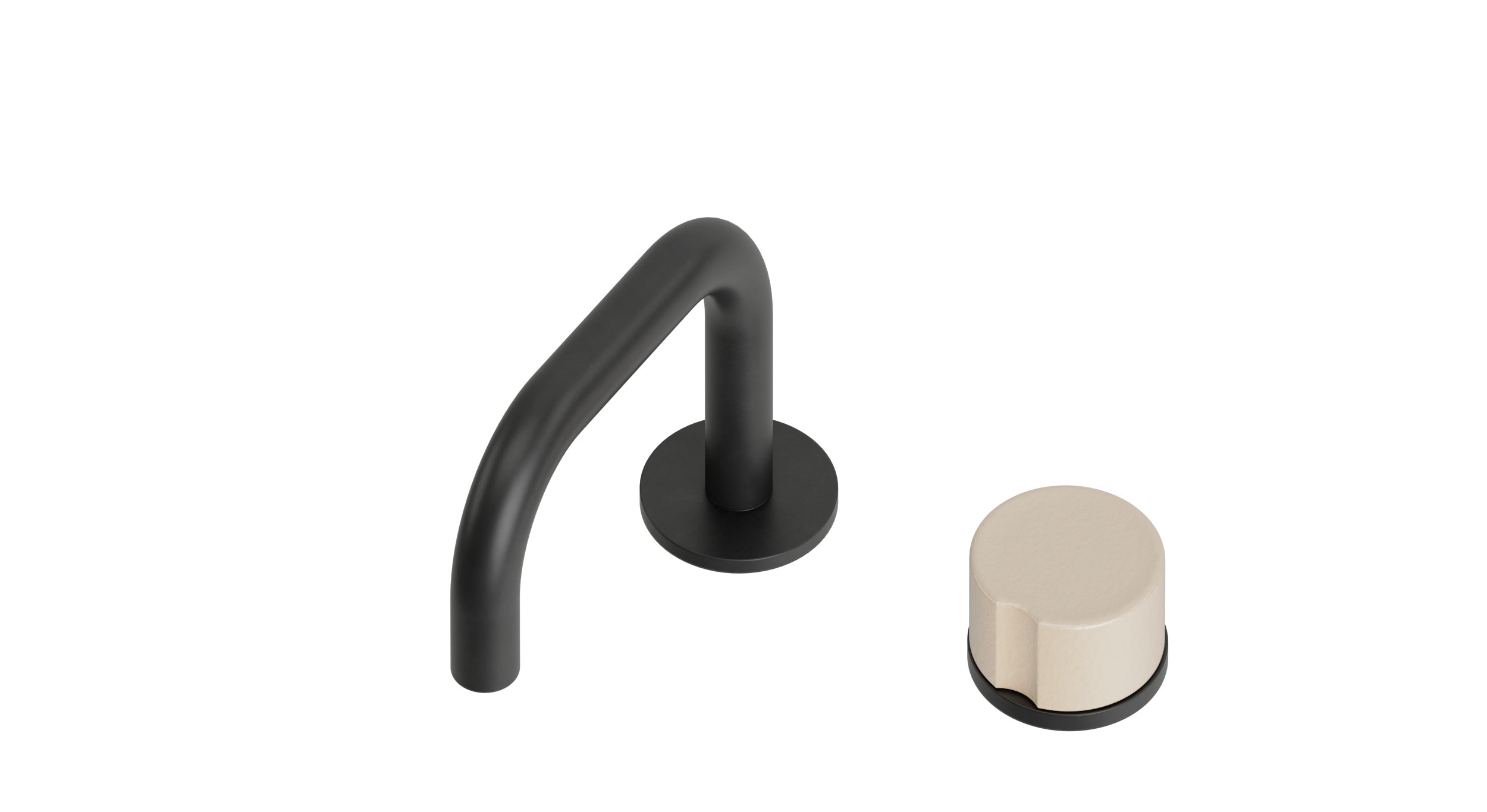 Foundry One Handle Deck Mount Squaretop Lavatory Faucet with Groove Ceramic Knob Handle in Oil Rubbed Bronze