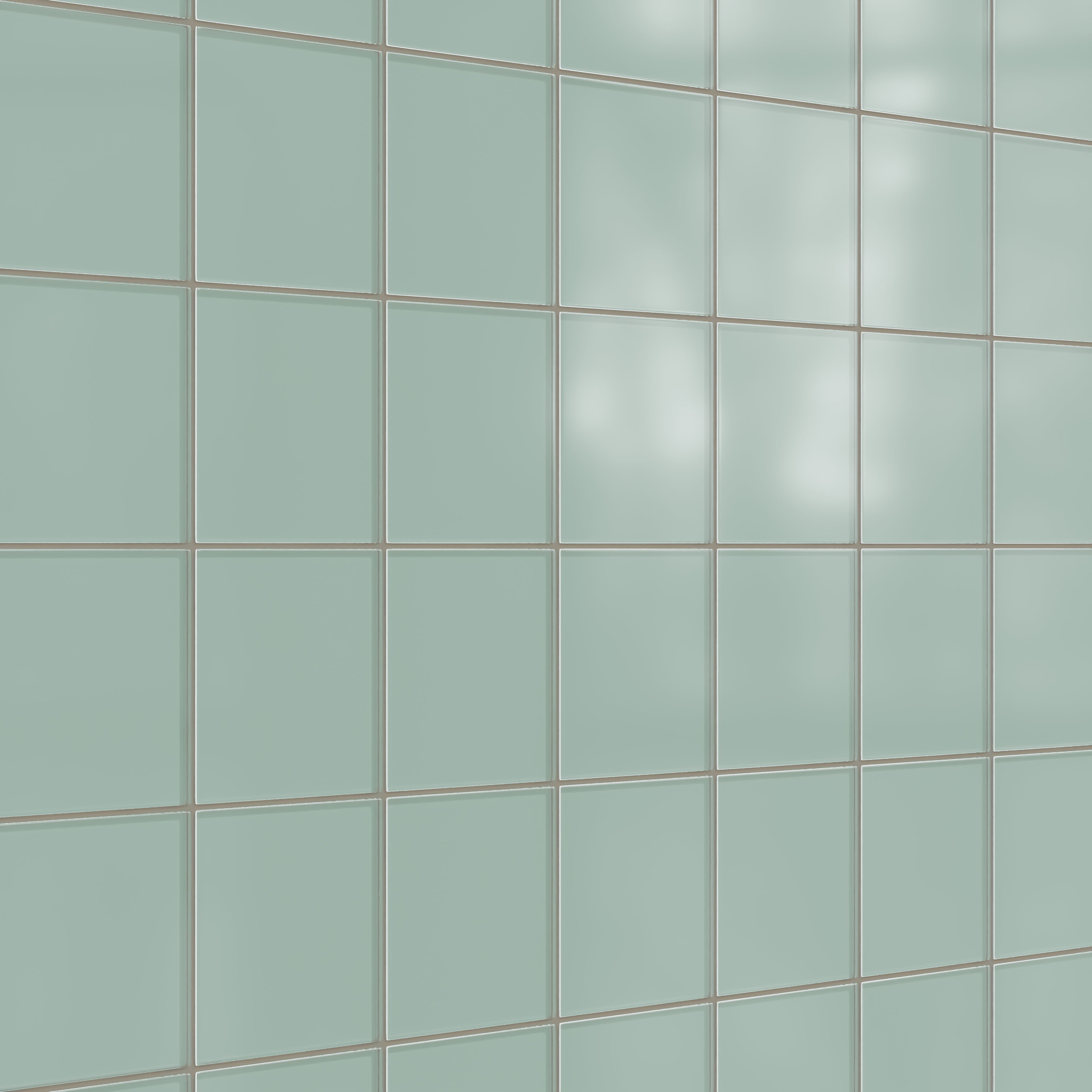 6x6 Glass Tile in Kingfisher Matte