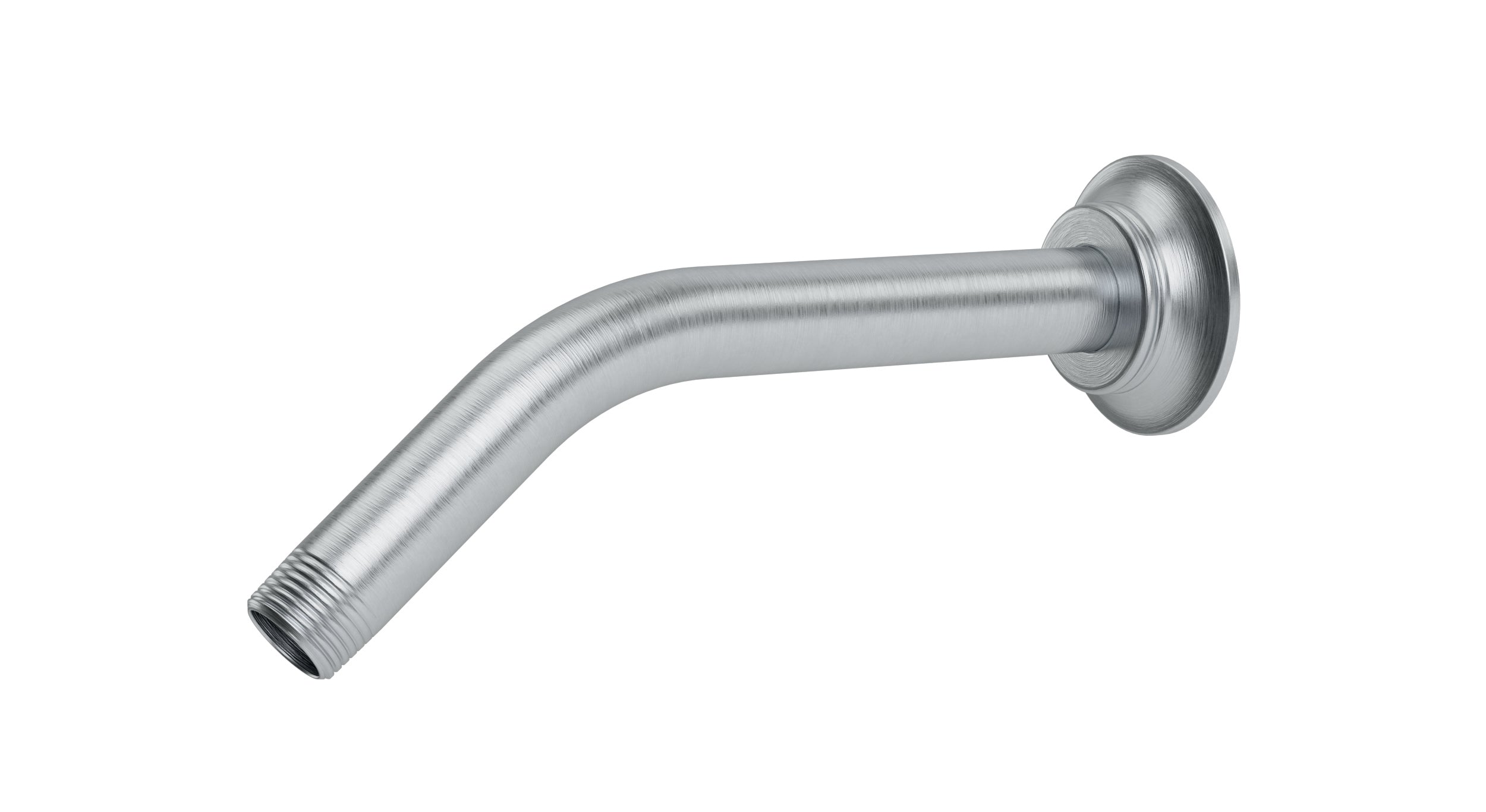 Emerson 45-Degree 8" Shower Arm with Flange in Satin Chrome