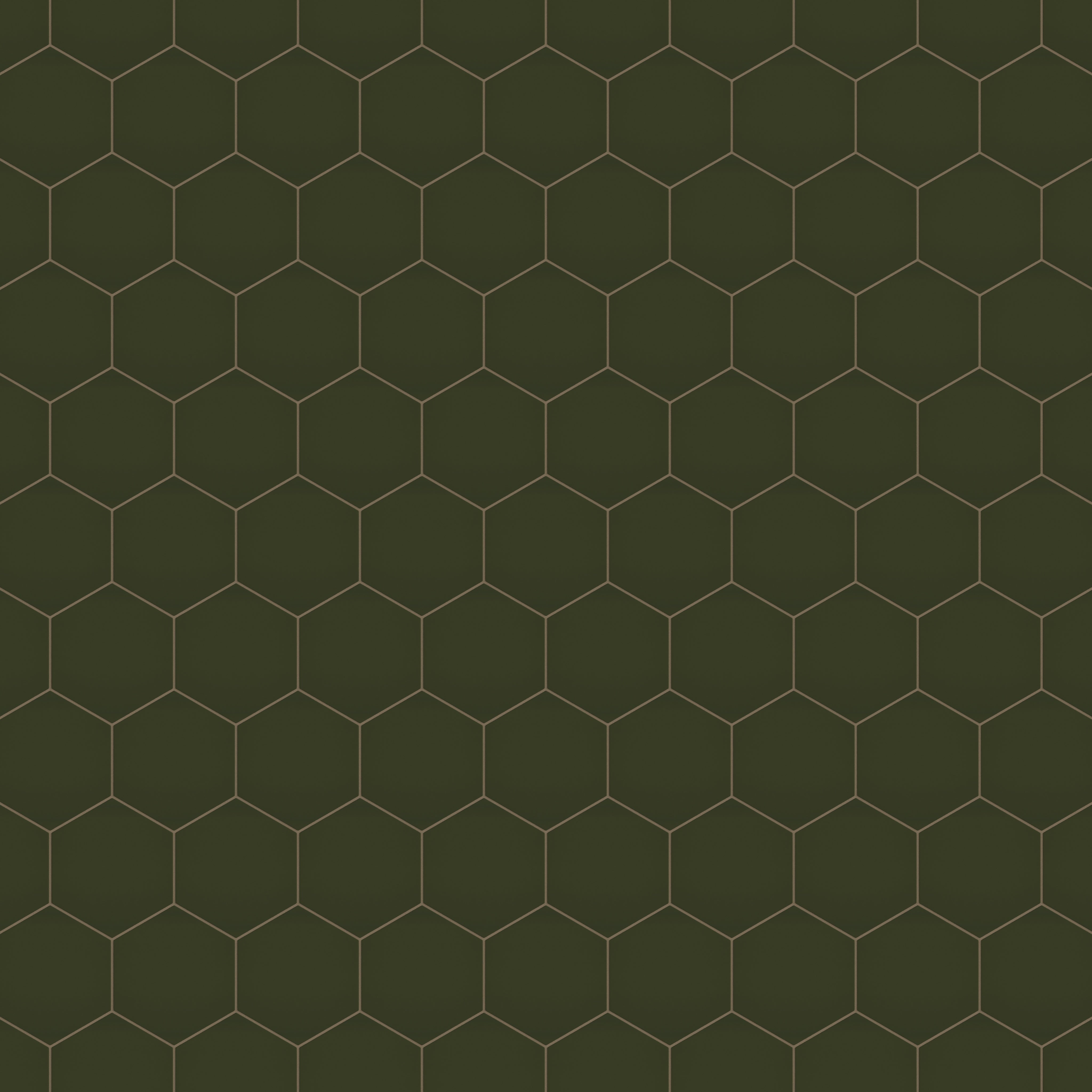 8" Hexagon Natural Press Ceramic Tile in Green Apatite Matte