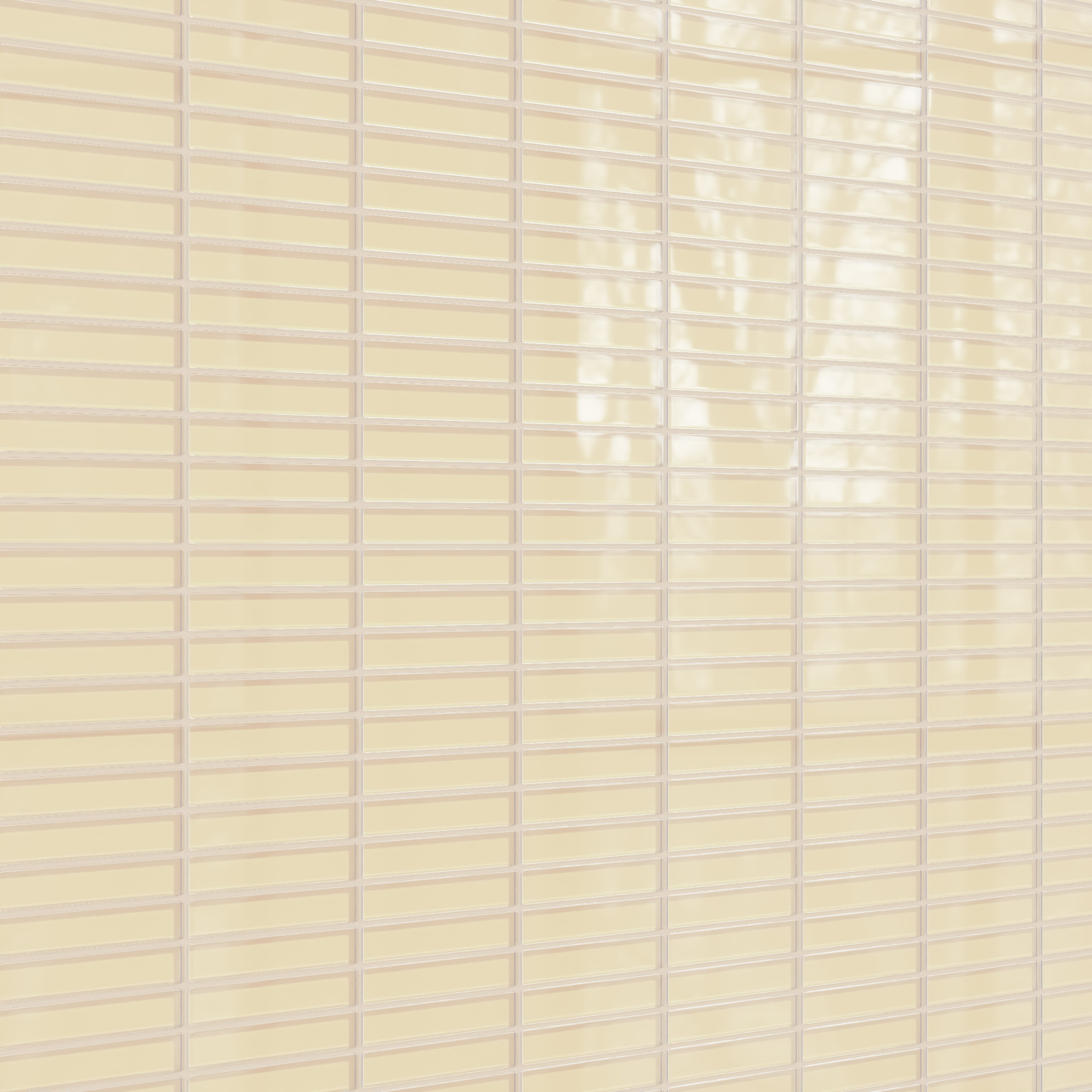 1x6 Straight Set Sheeted Glass Mosaic Tile in Chickadee Gloss