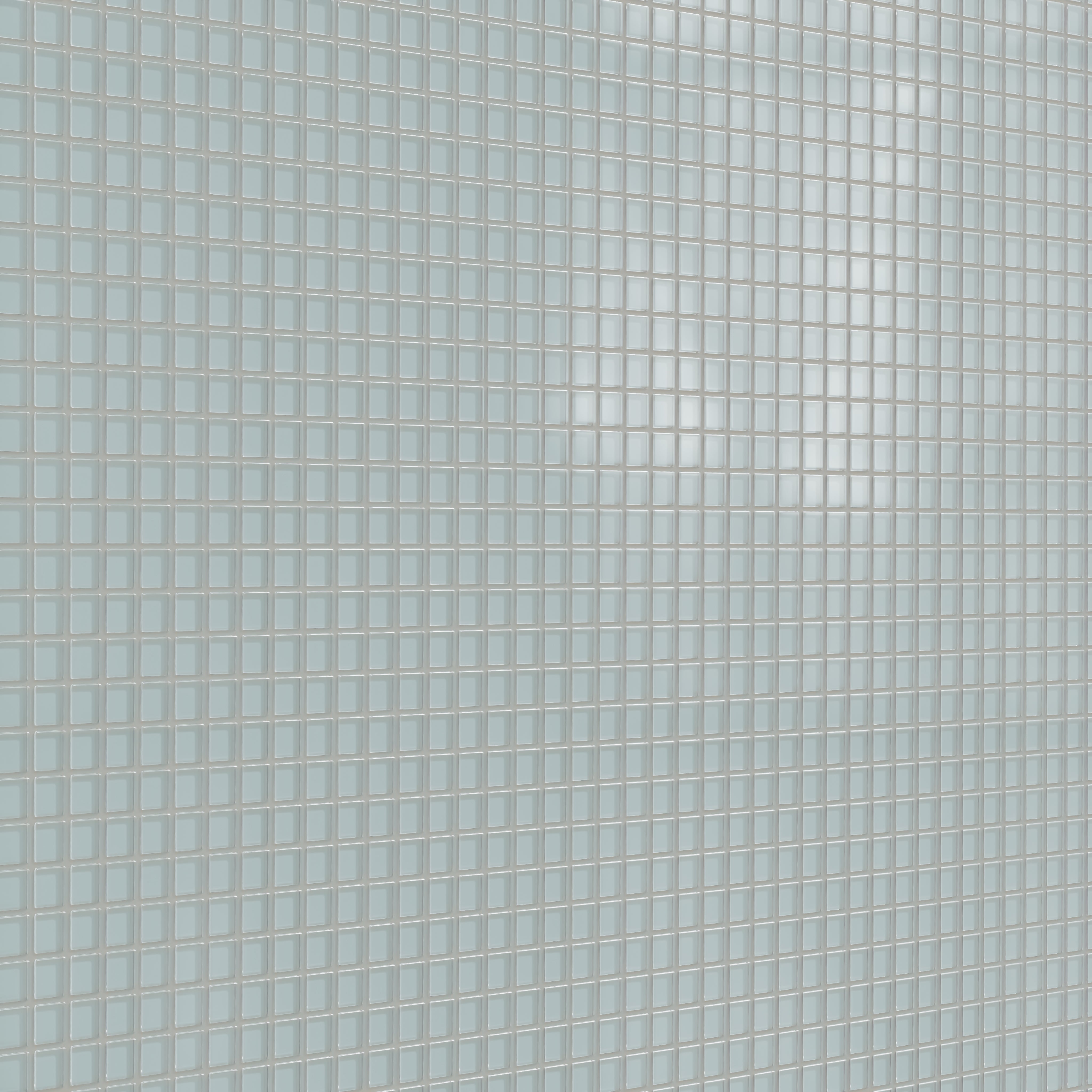 1x1 Straight Set Sheeted Glass Mosaic Tile in Great Blue Heron Matte