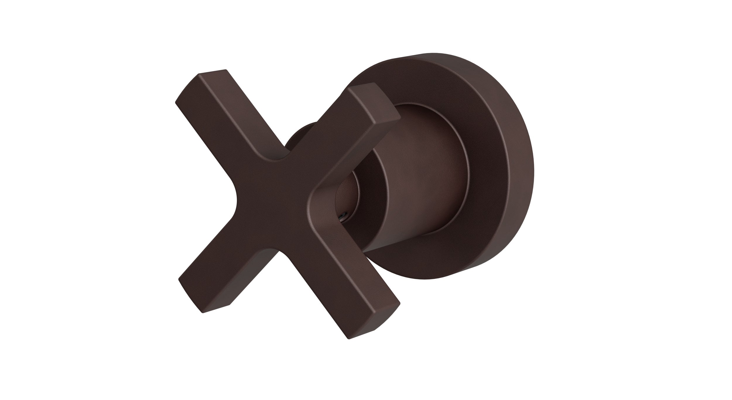Flatiron One Handle Wall Mount Diverter/Volume Control Shower Trim with Linear Cross Handle in Architectural Copper