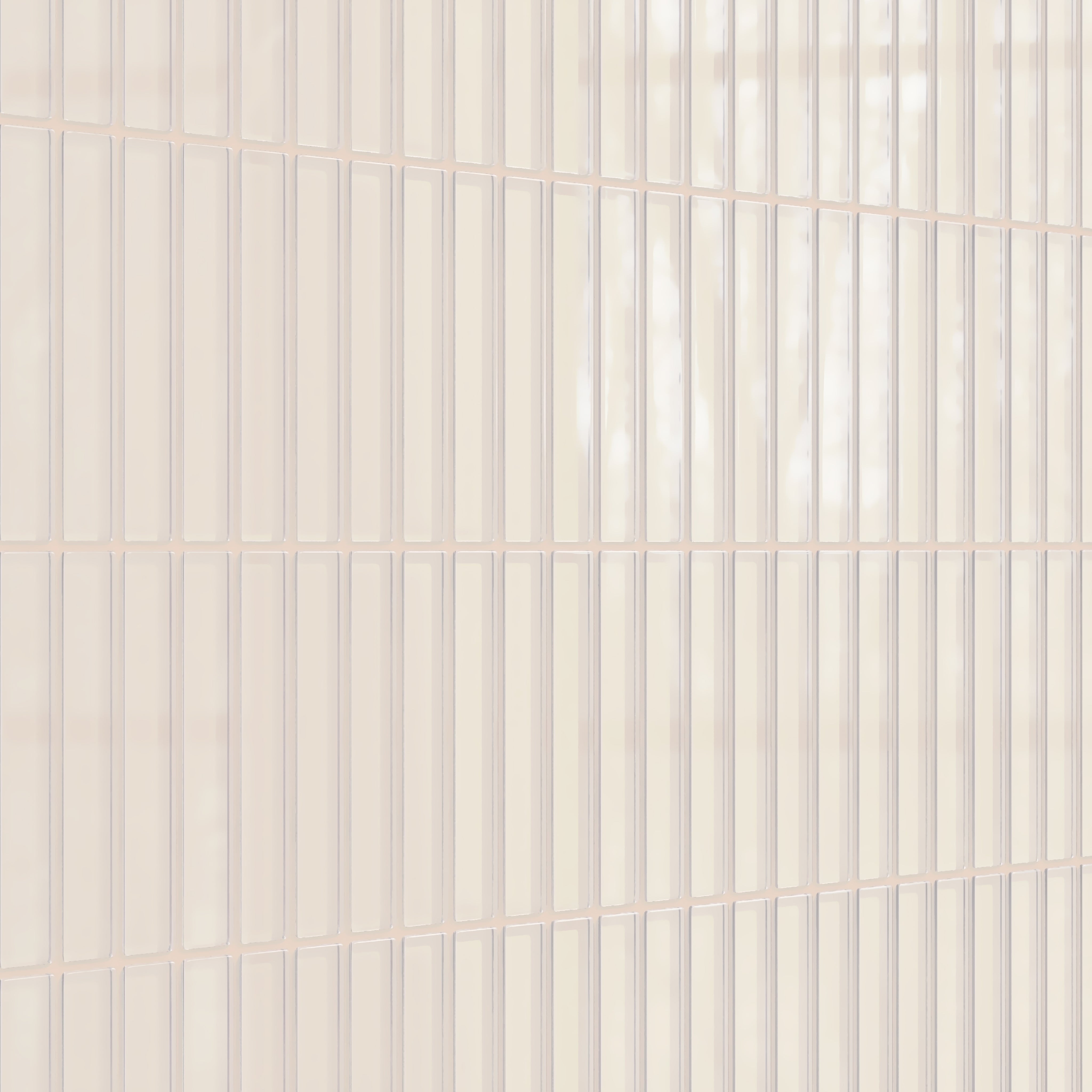 1x6 Straight Set Sheeted Glass Mosaic Tile in Sandpiper Gloss