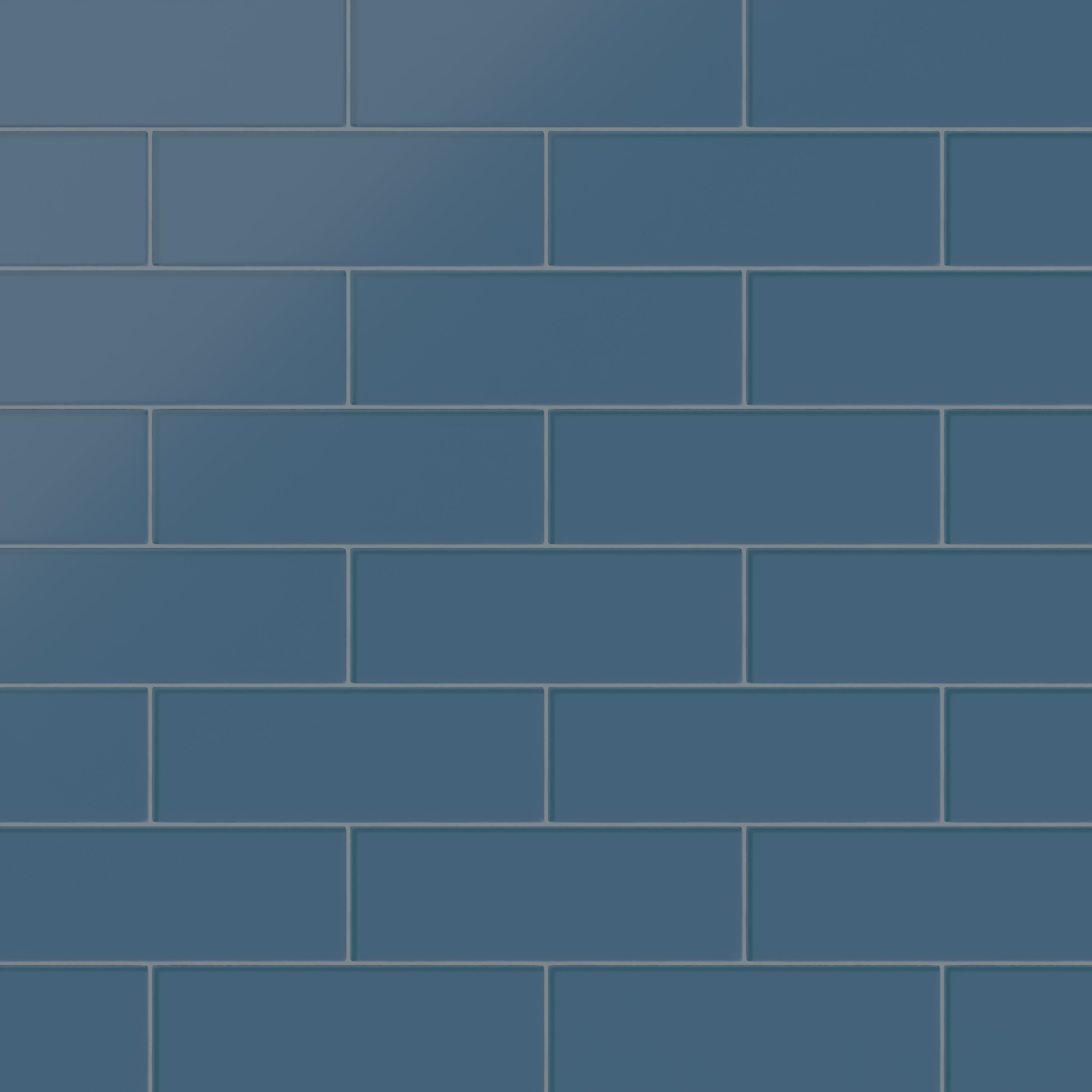 4x12 Glass Tile in Blue Jay Matte