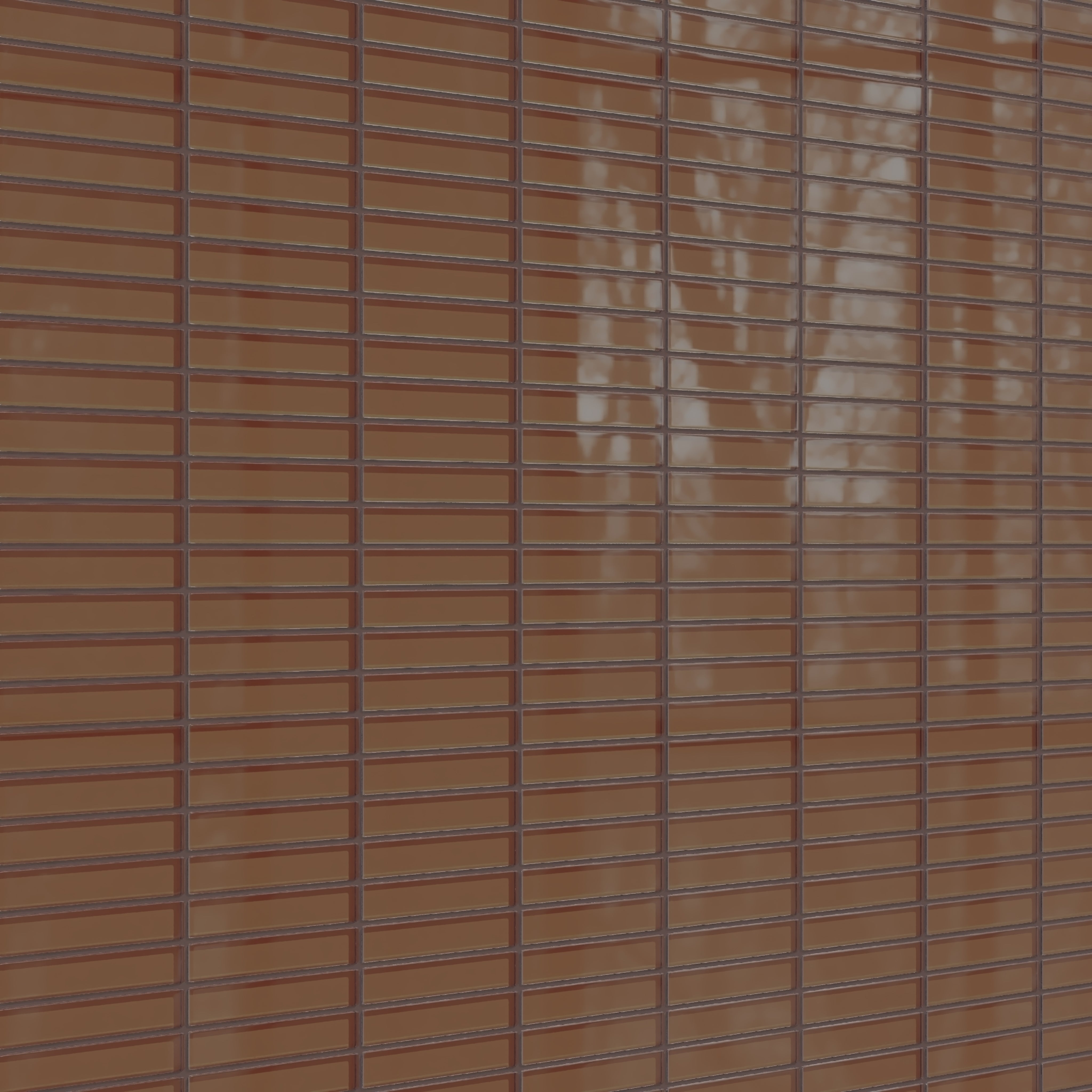 1x6 Straight Set Sheeted Glass Mosaic Tile in Kestrel Gloss