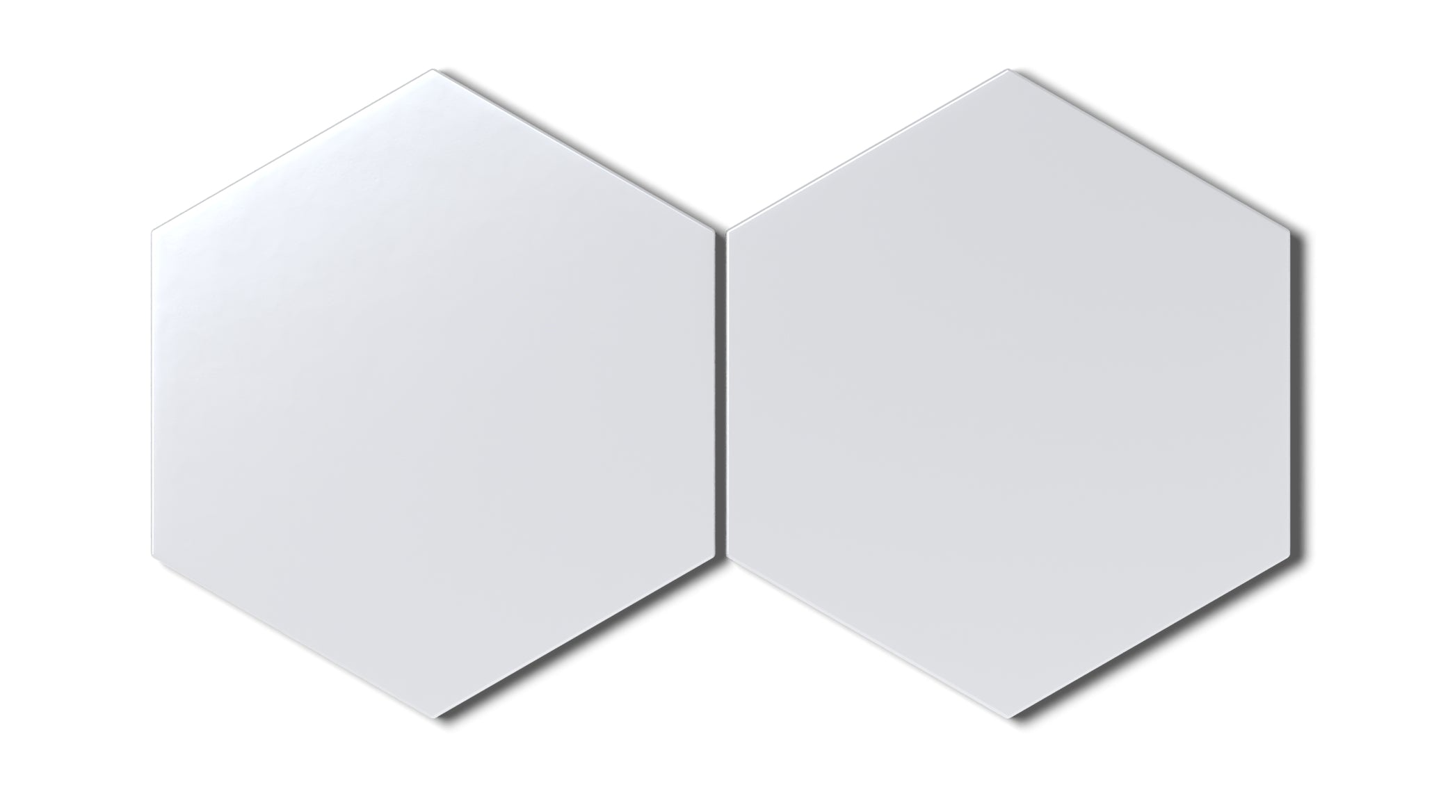8" Hexagon Natural Press Ceramic Tile in Tin Oxide Matte