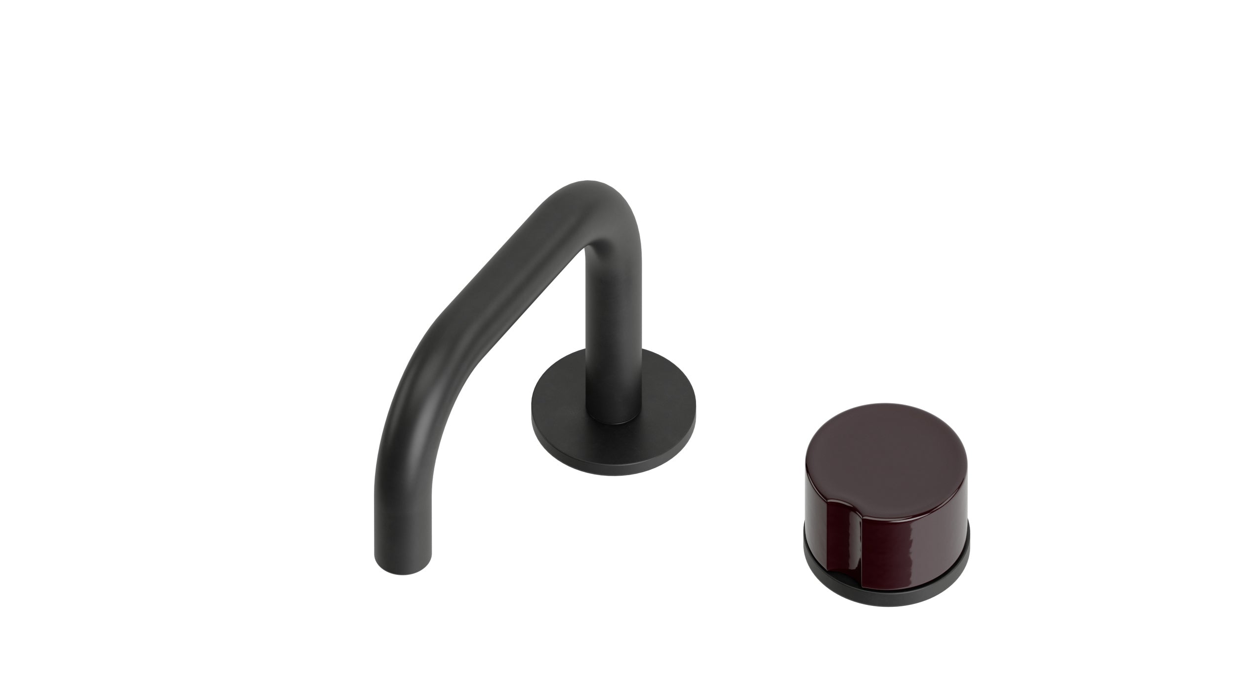 Foundry One Handle Deck Mount Squaretop Lavatory Faucet with Groove Ceramic Knob Handle in Oil Rubbed Bronze