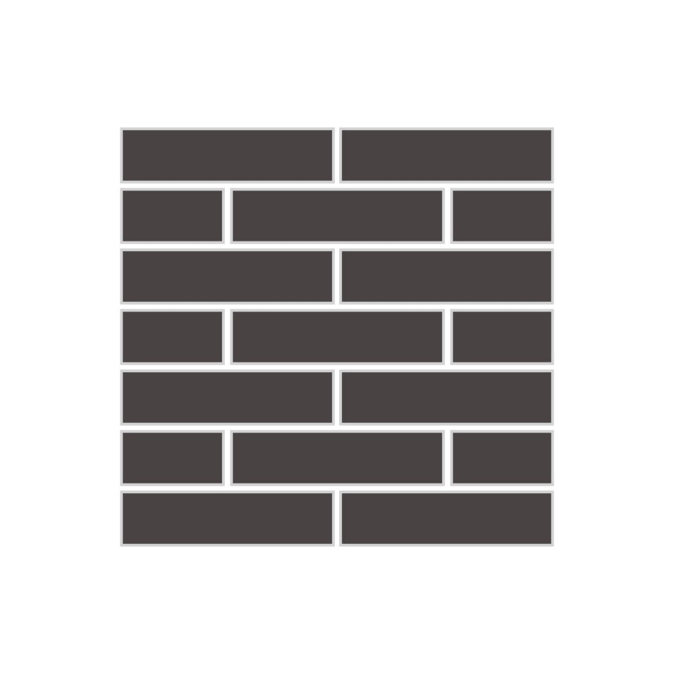 1x4 Half Offset Sheeted Original Ceramic Mosaic Tile in Carbon Gloss