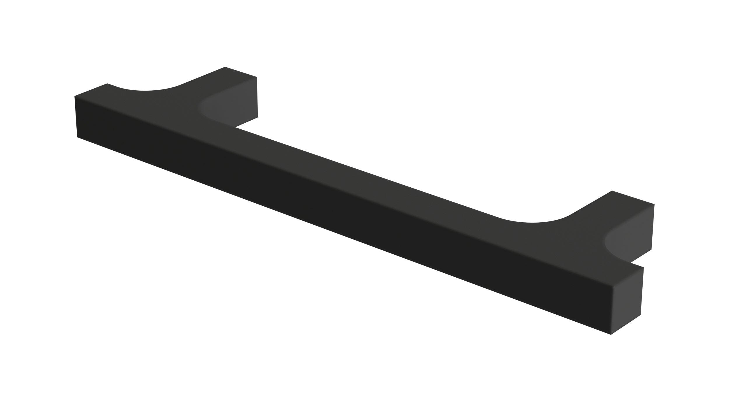 Flatiron Square Cabinet Pull 4" in Matte Black