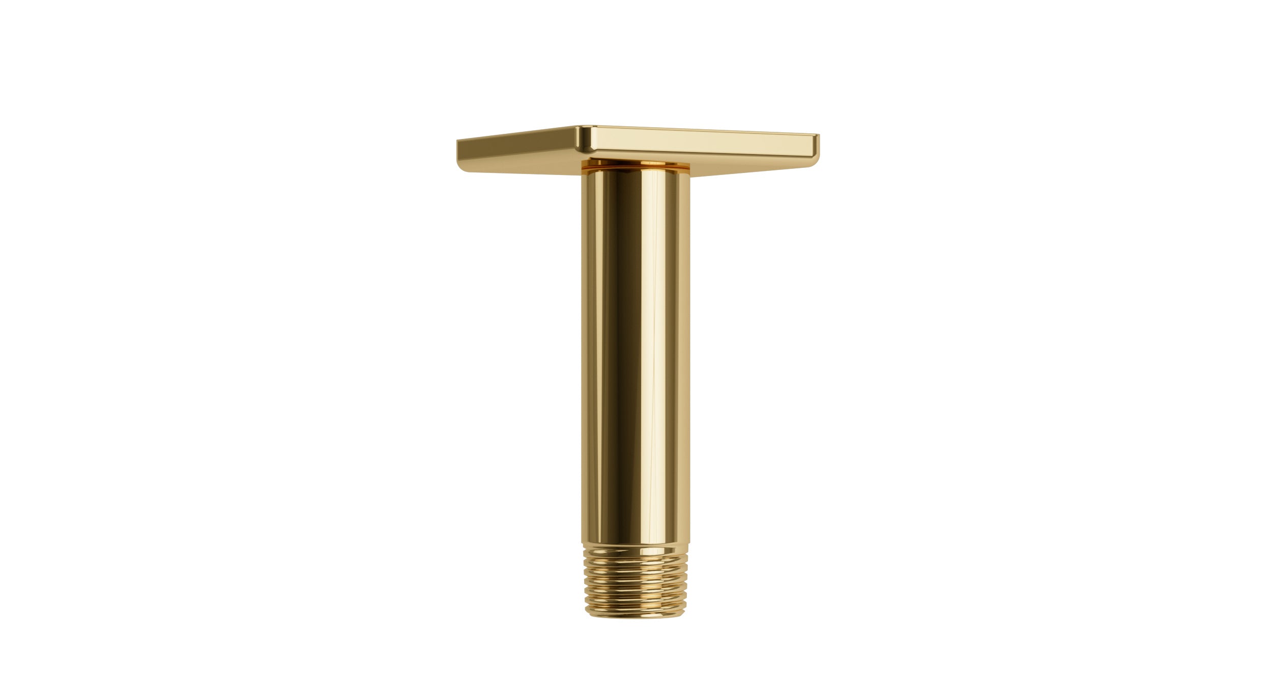 Flatiron 4" Straight Shower Arm with Flange in Polished Brass