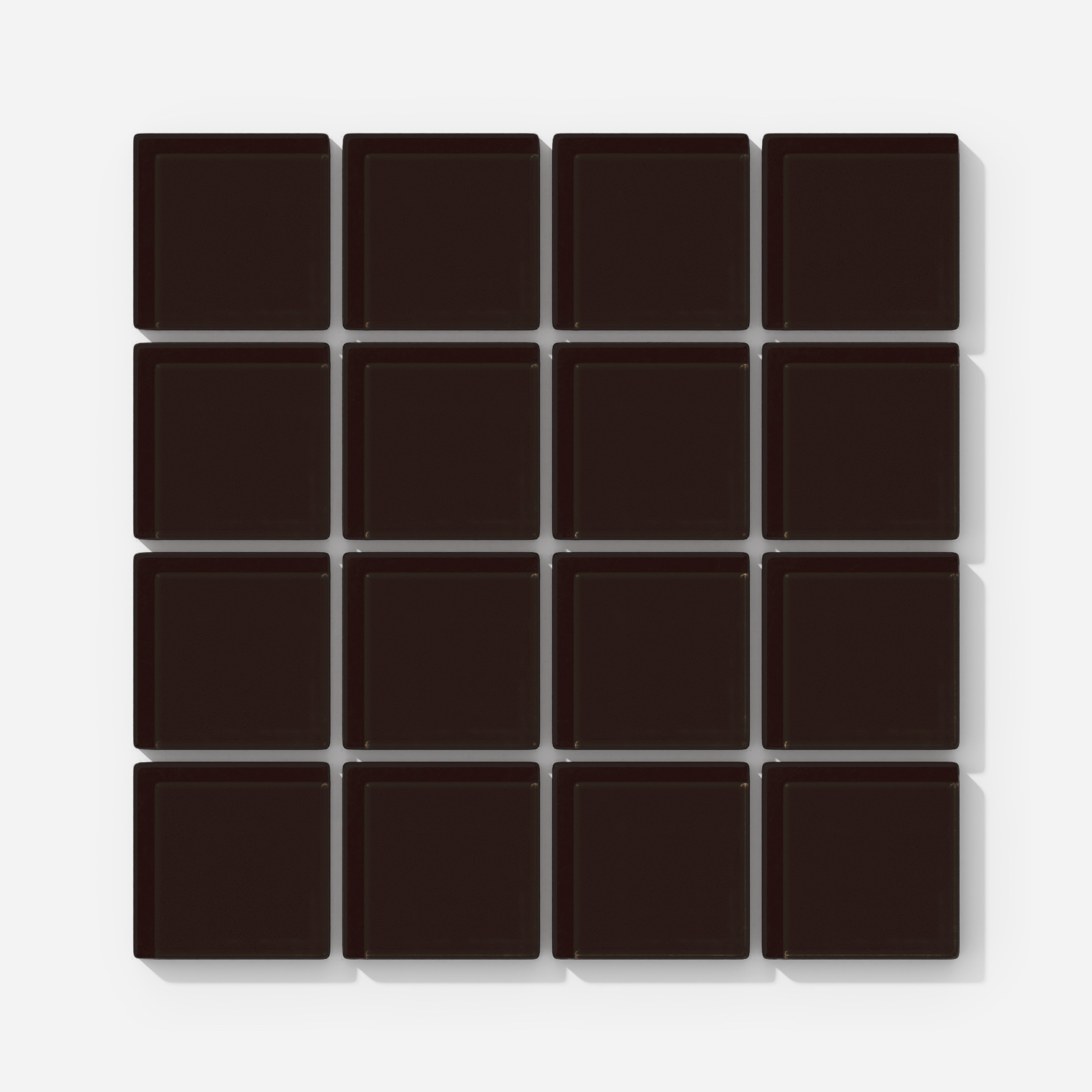 2x2 Straight Set Sheeted Glass Mosaic Tile in Nighthawk Gloss